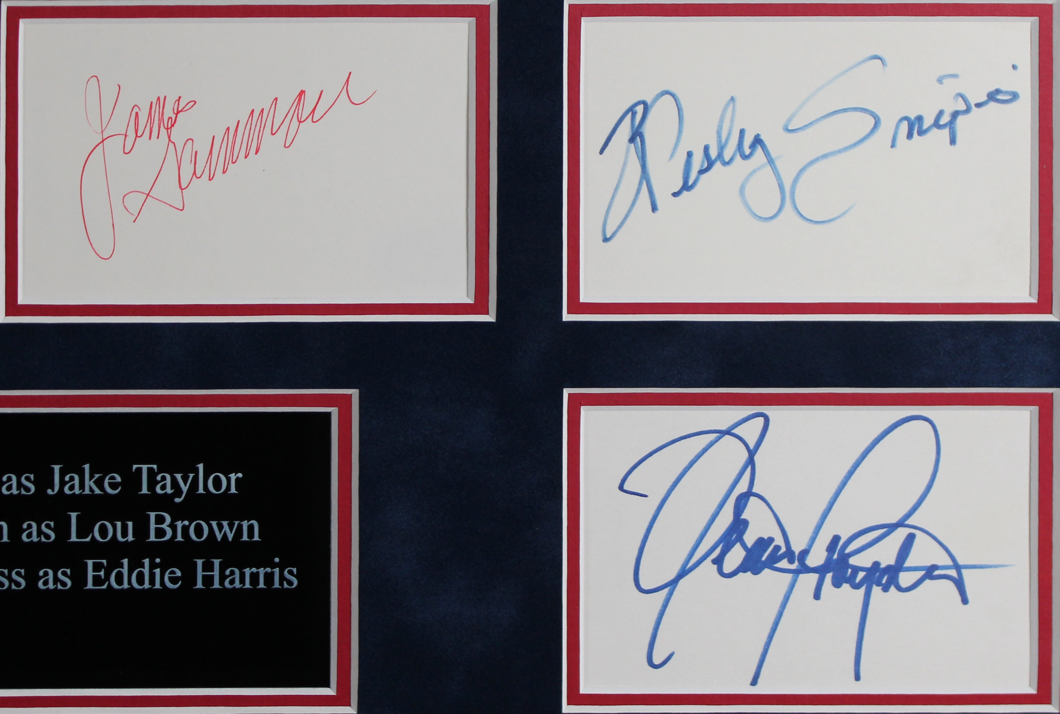 Major League (7) Sheen, Snipes, Berenger, Russo +3 Signed Framed Display BAS LOA