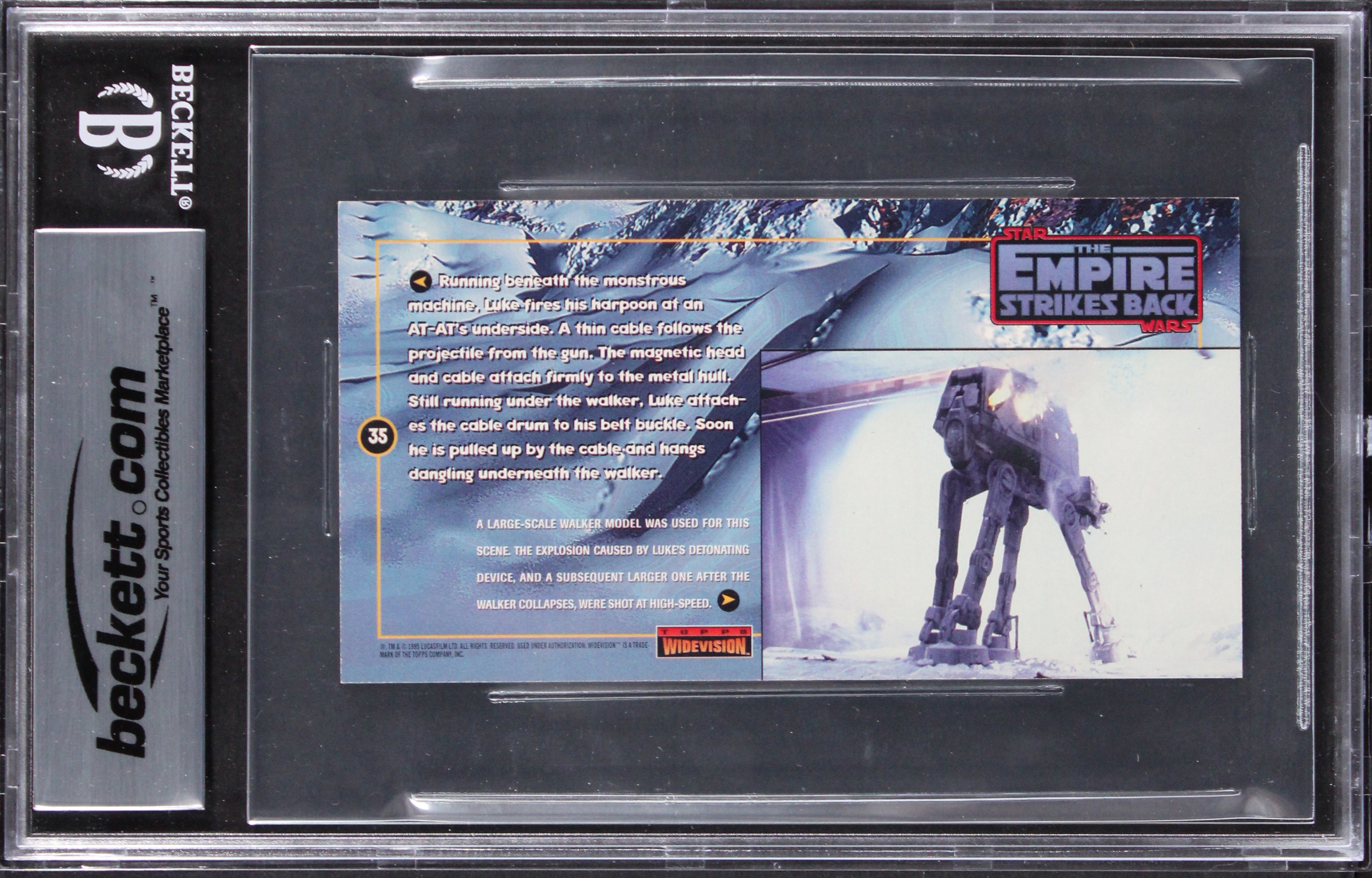 (5) Tippett +4 Signed 1995 Star Wars ESB Widevision #35 Card Auto 10! BAS Slab