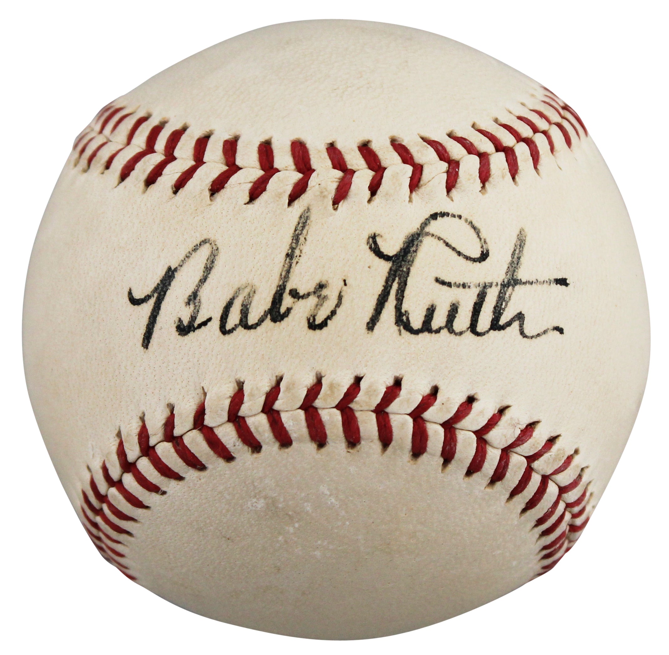 Yankees Babe Ruth Authentic Signed Baseball Graded 7.5! PSA/DNA #AP07003