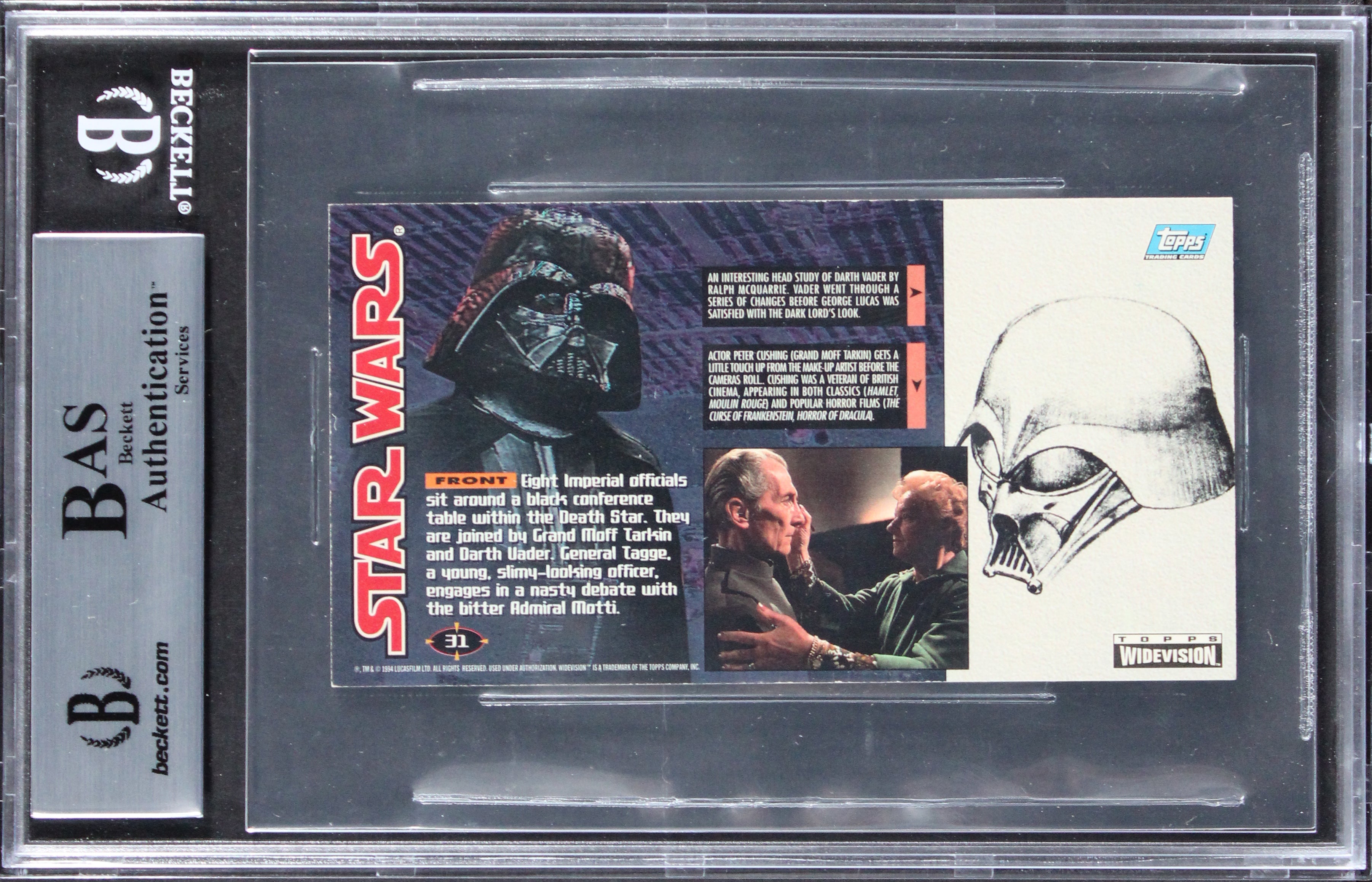 (2) Schofield & Jordan Signed 1995 Star Wars Widevision #31 Card BAS Slabbed