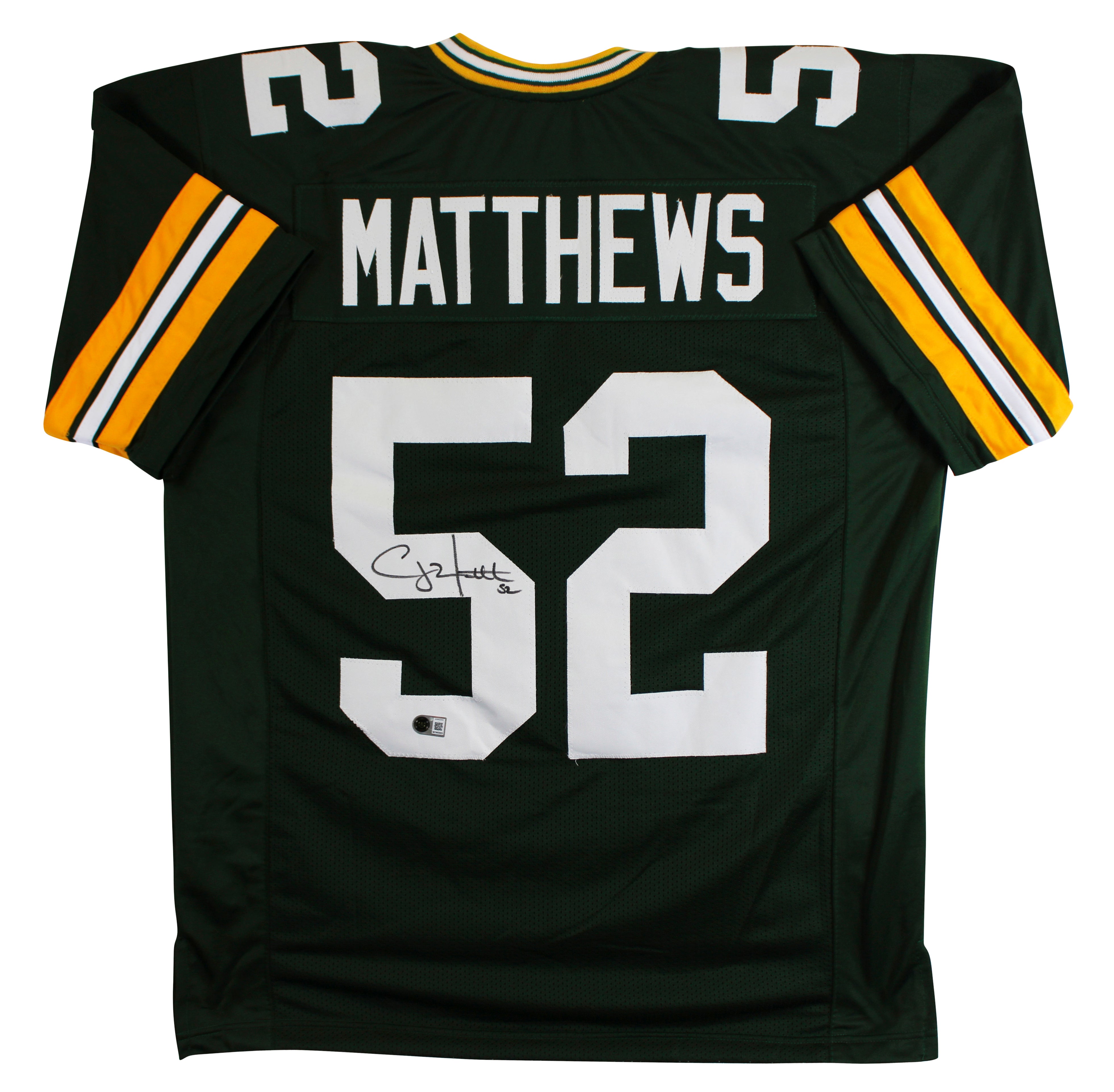 Clay Matthews III Authentic Signed Green Pro Style Jersey BAS Witnessed