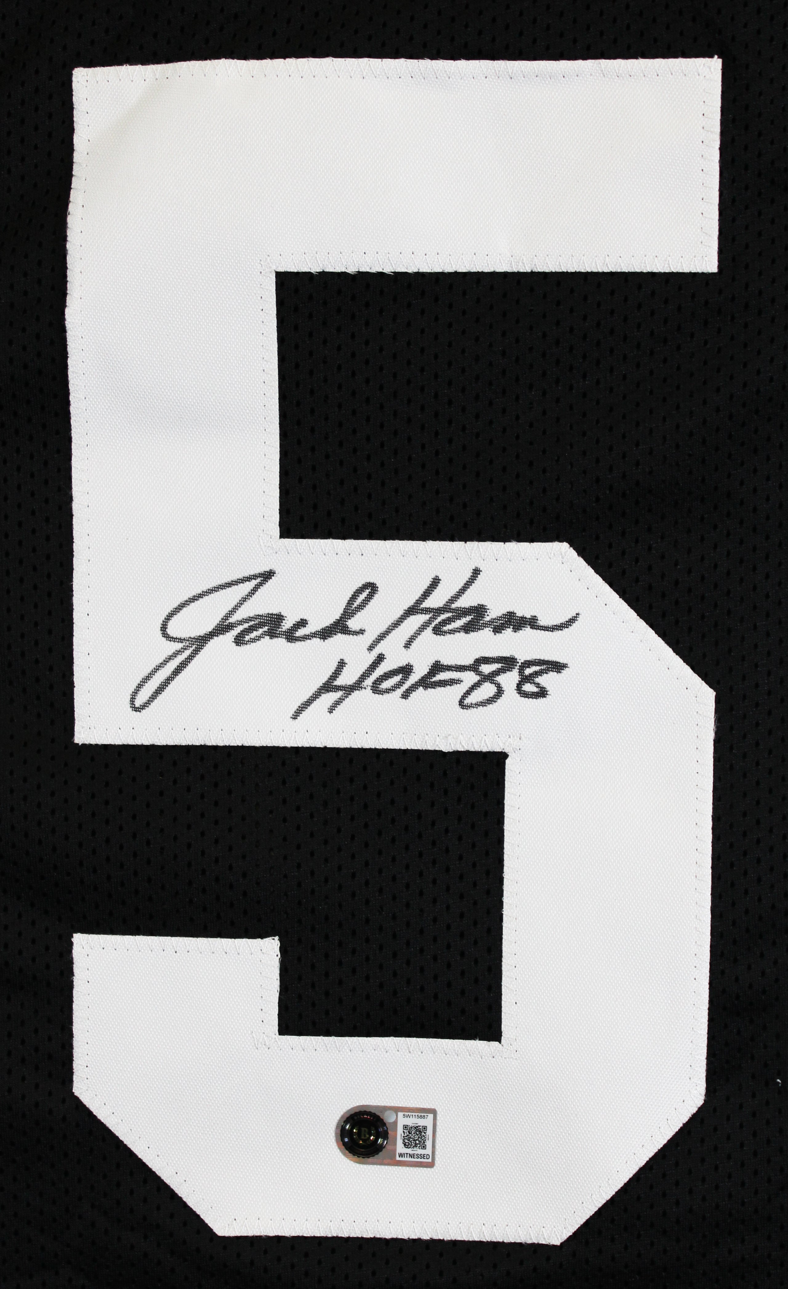 Jack Ham "HOF 88" Authentic Signed Black Pro Style Jersey Autographed BAS 2
