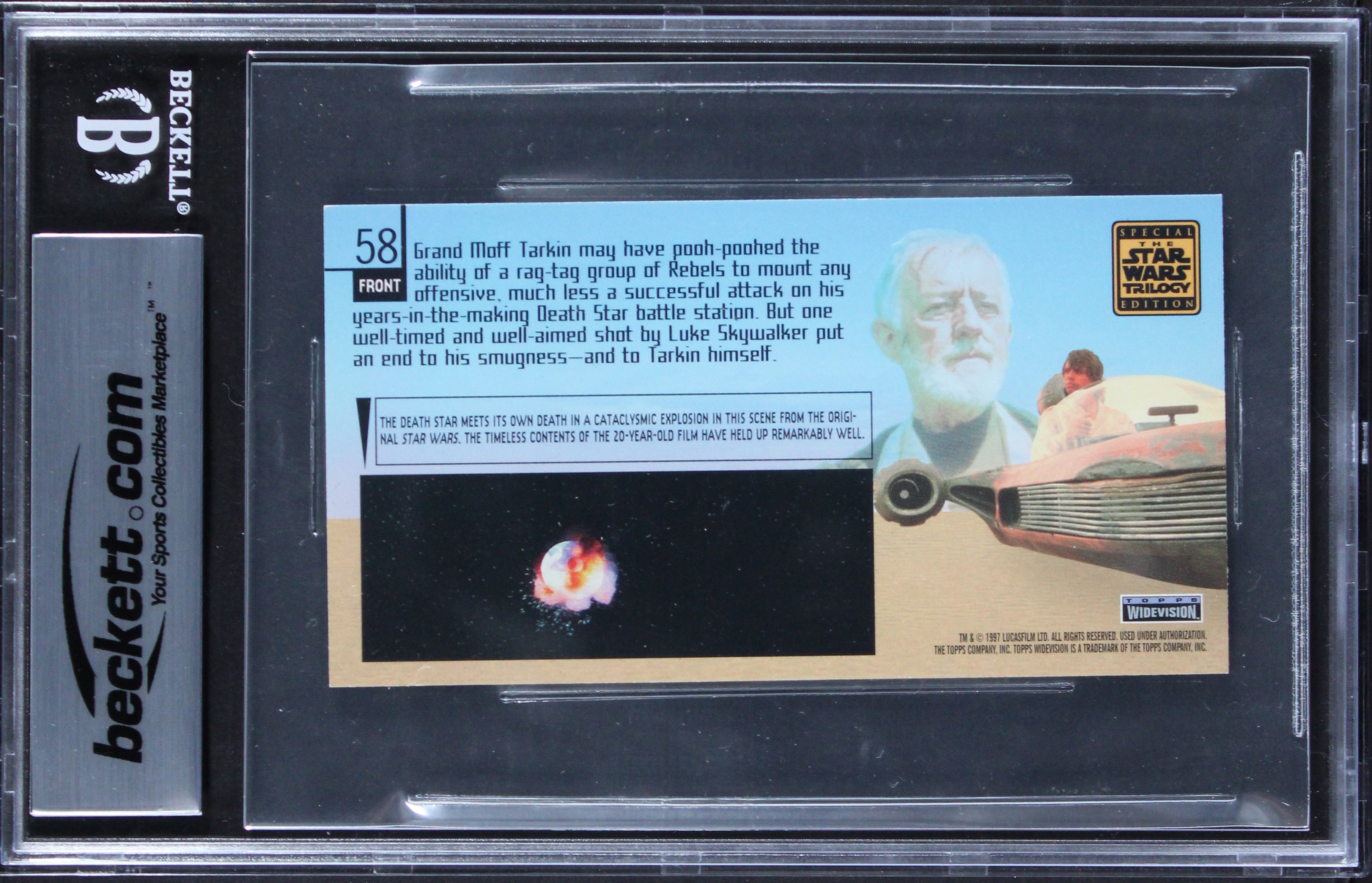 (2) Gawley & Huston Signed 1997 Star Wars TSE #58 Card Auto 10! BAS Slabbed