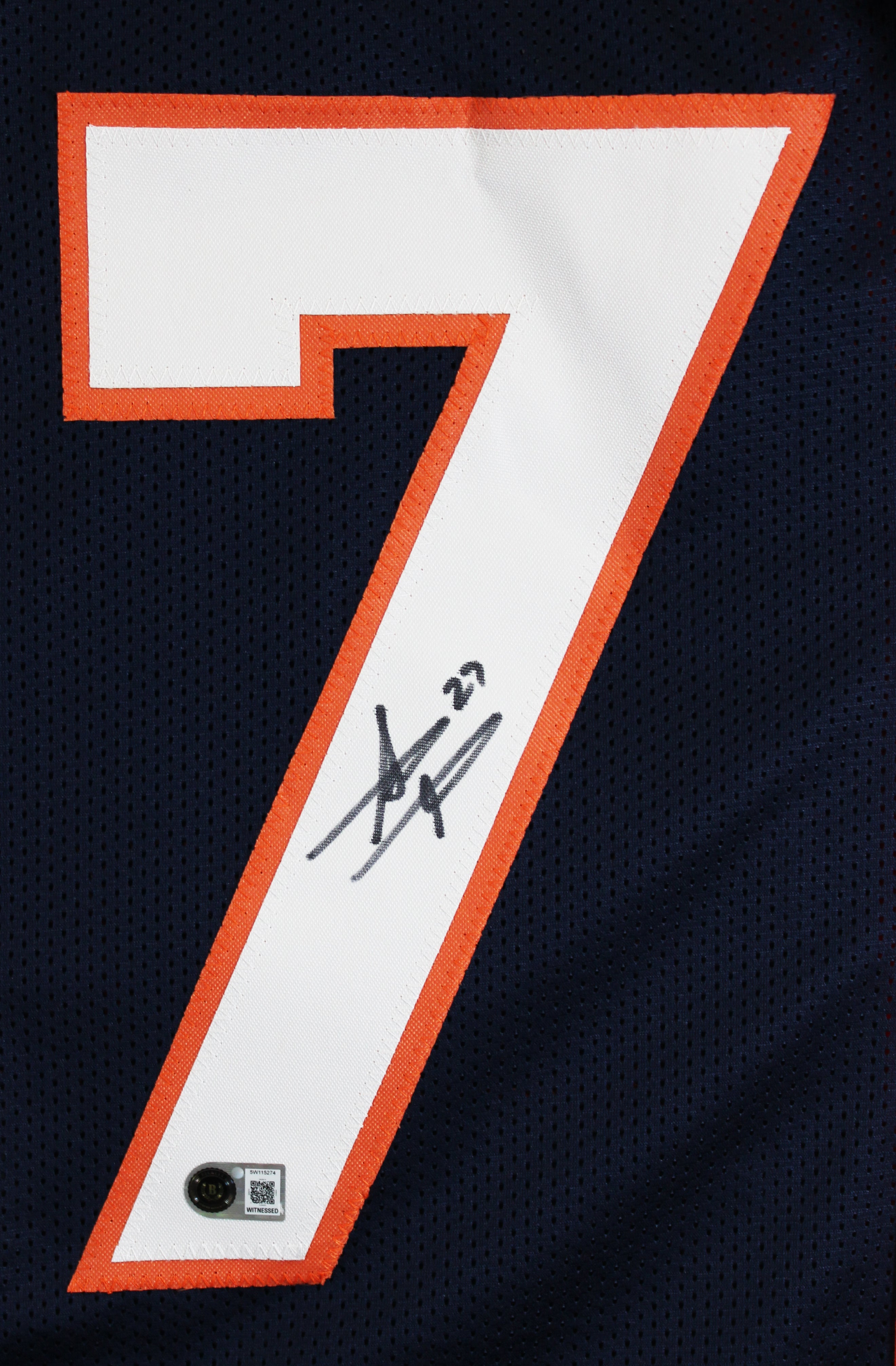 Steve Atwater Authentic Signed Navy Pro Style Framed Jersey BAS Witnessed 2