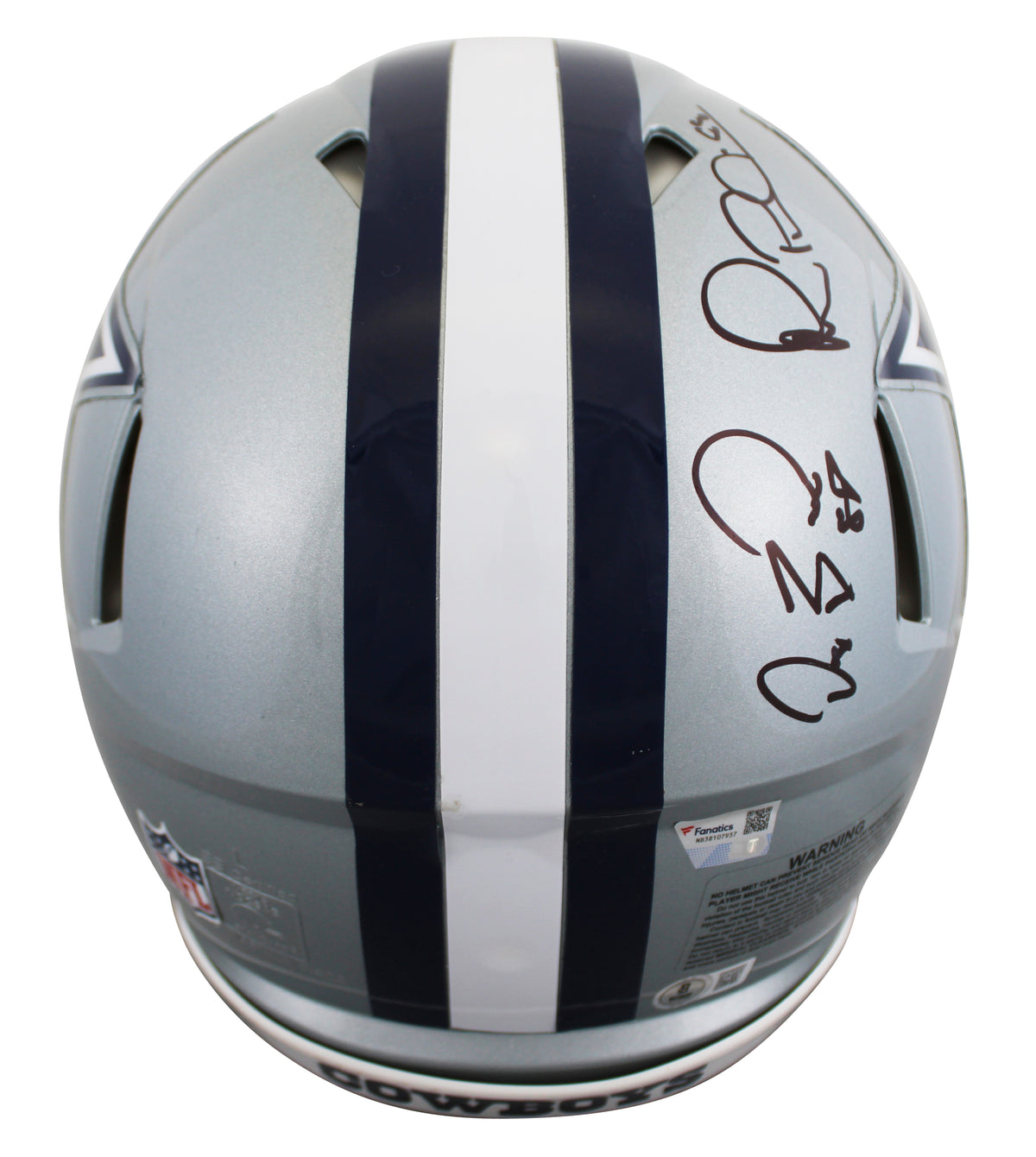 (4) Pearson, Lamb, Bryant & Irvin Signed F/S Speed Proline Helmet W/ Case BAS W