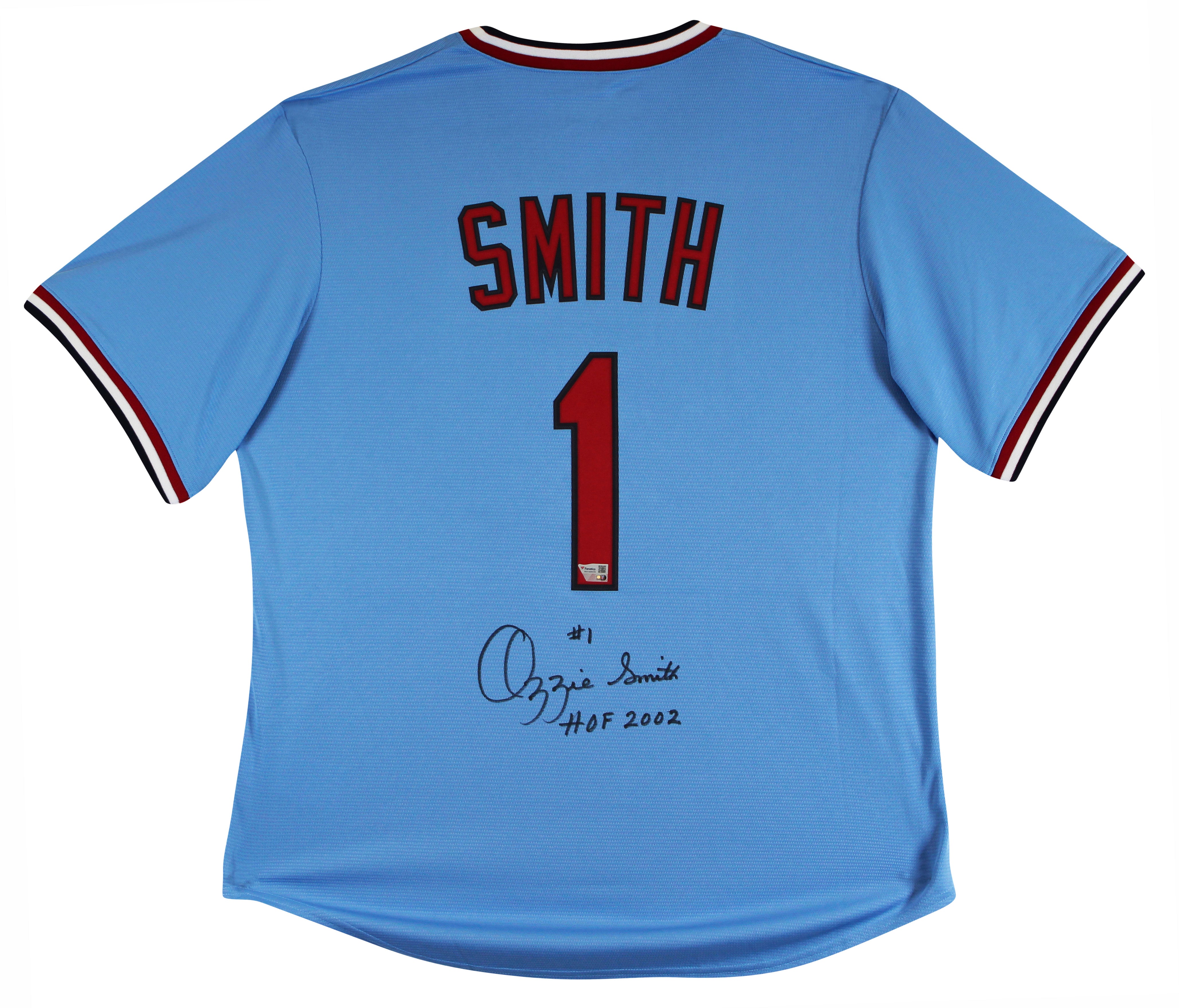 Cardinals Ozzie Smith Authentic Signed Light Blue Nike Jersey Fanatics