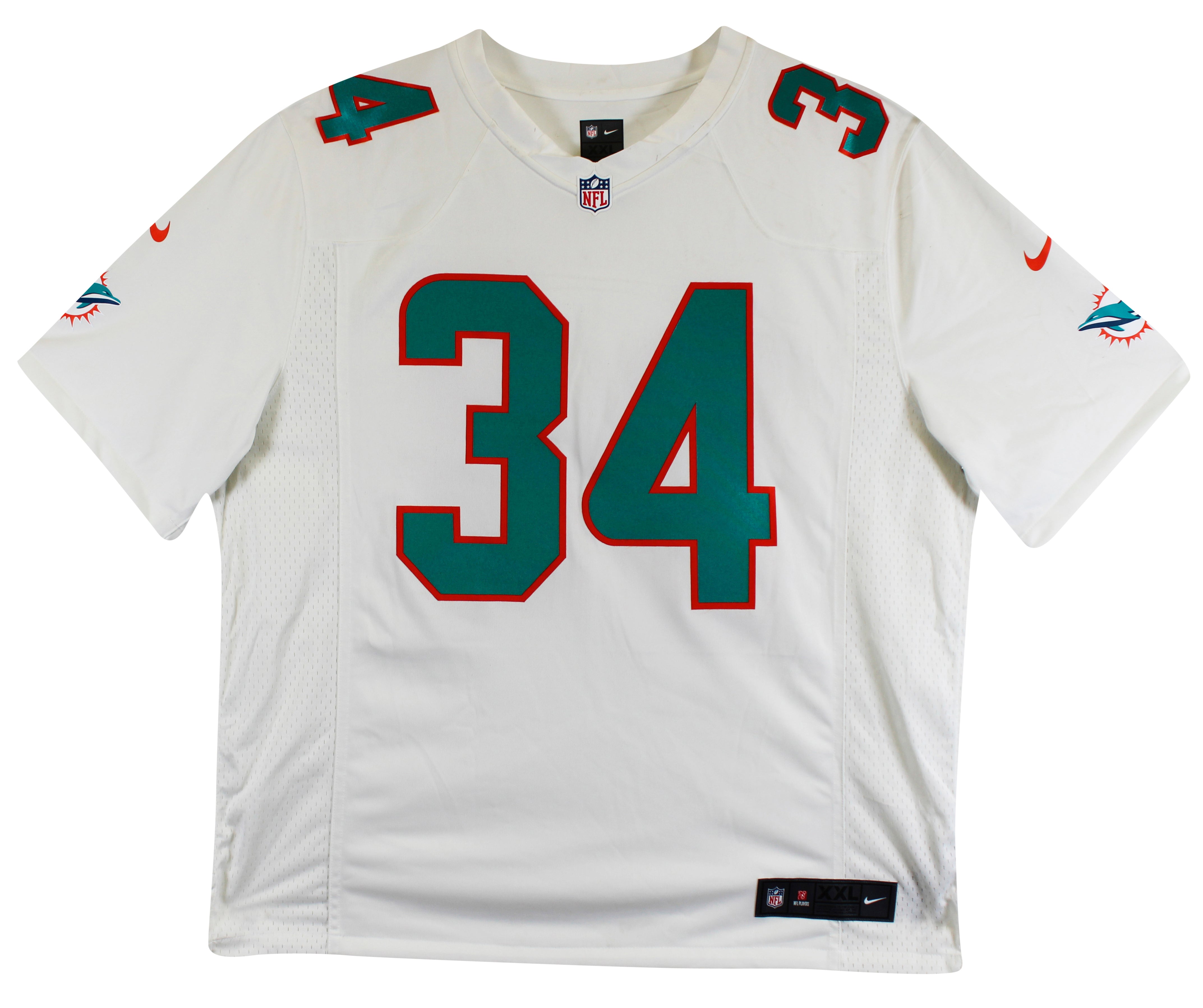 Dolphins Ricky Williams Authentic Signed White Nike Limited Jersey BAS Witnessed