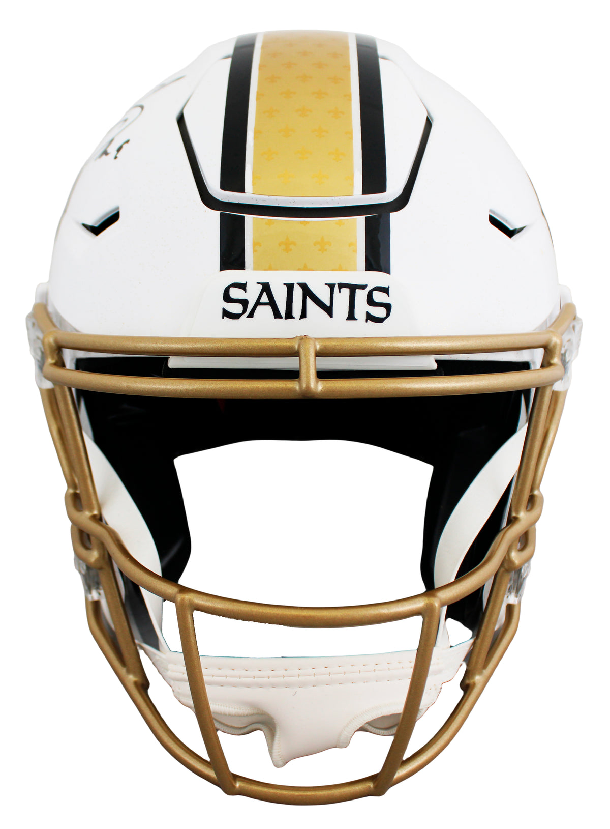 Saints Drew Brees Signed 2025 On-Field Alt Speed Flex Full Size Helmet BAS Wit