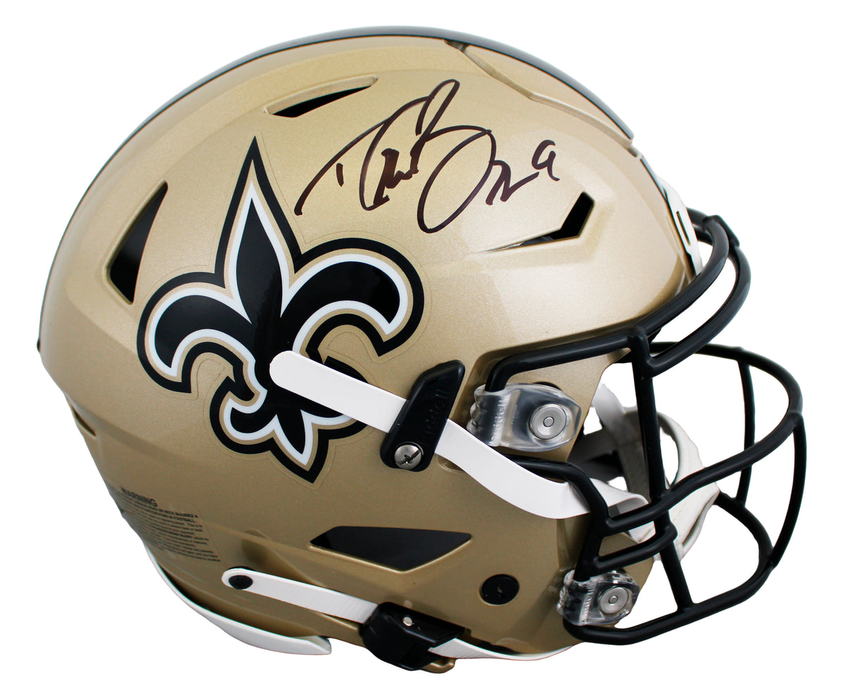 Saints Drew Brees Signed Riddell Speed Flex Full Size Helmet BAS Witnessed