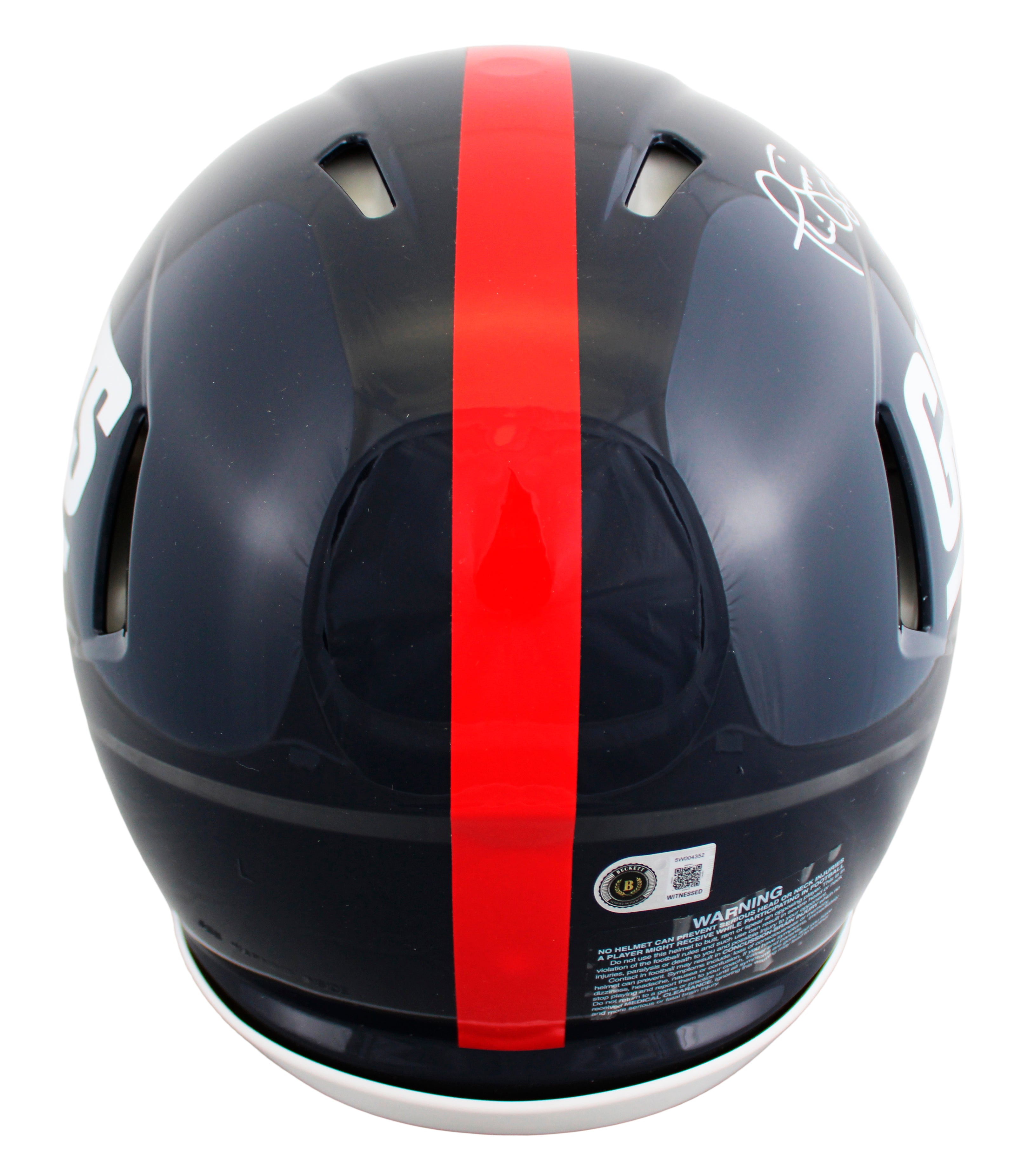 Giants Phil Simms "SB MVP" Signed 81-99 TB F/S Speed Proline Helmet W/ Case BAS