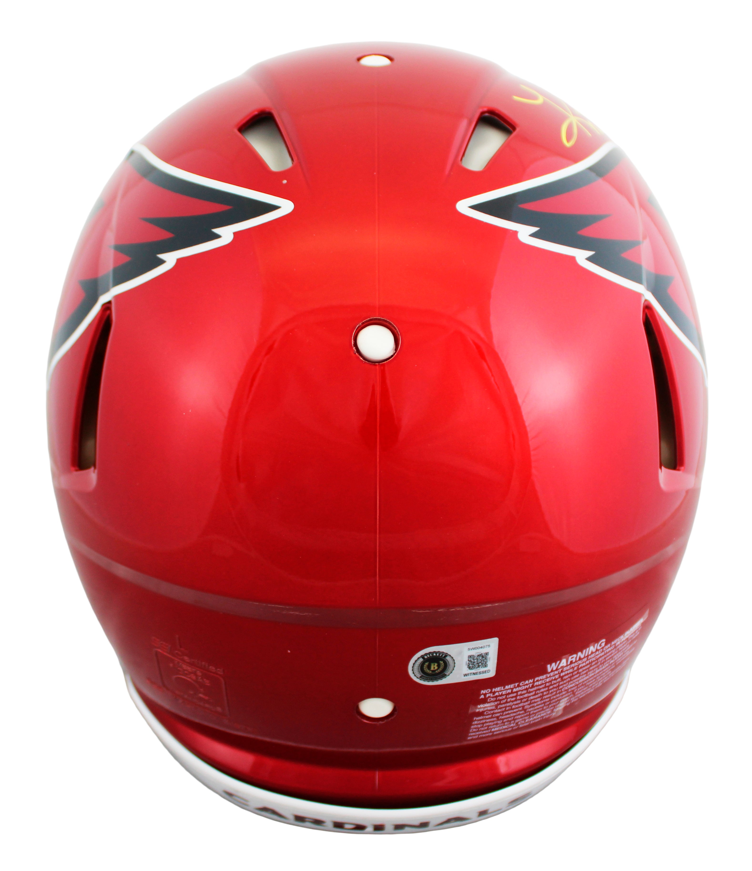 Cardinals Kurt Warner Signed Flash Full Size Speed Proline Helmet W/ Case BAS W