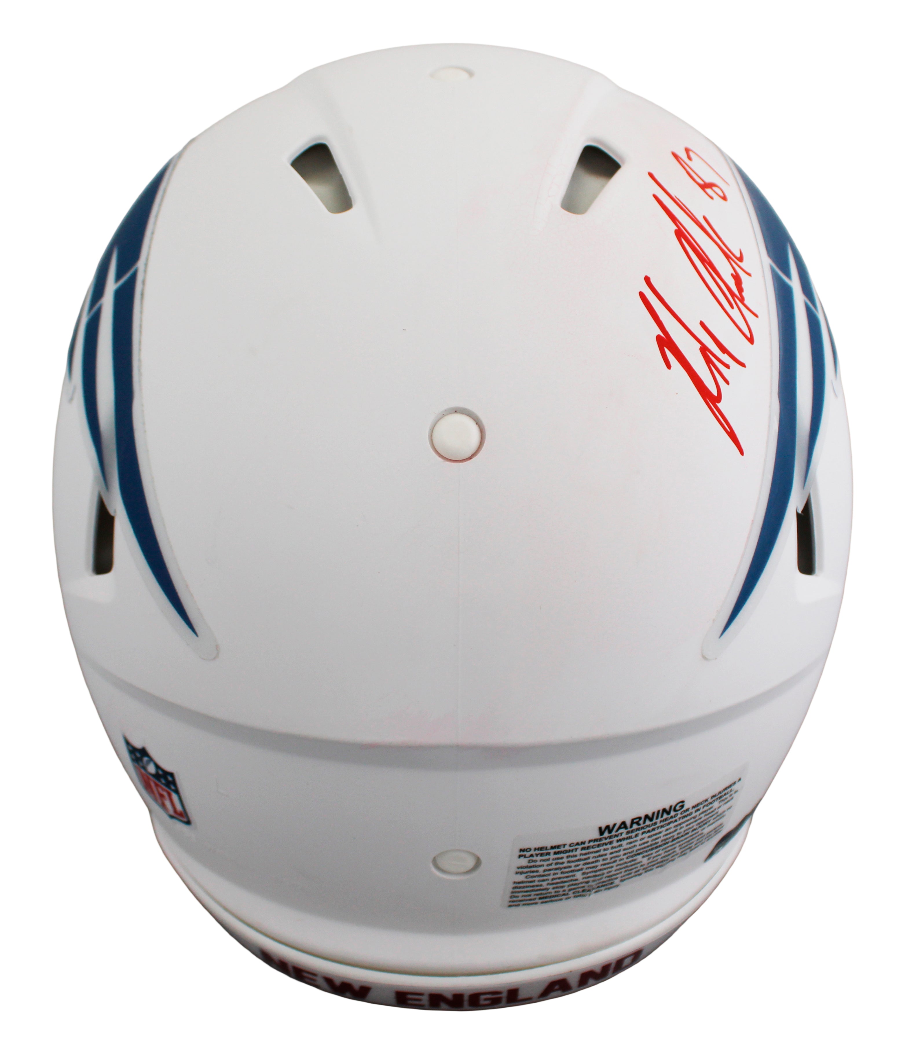 Patriots Rob Gronkowski Signed Rivalries F/S Speed Proline Helmet W/ Case BAS W