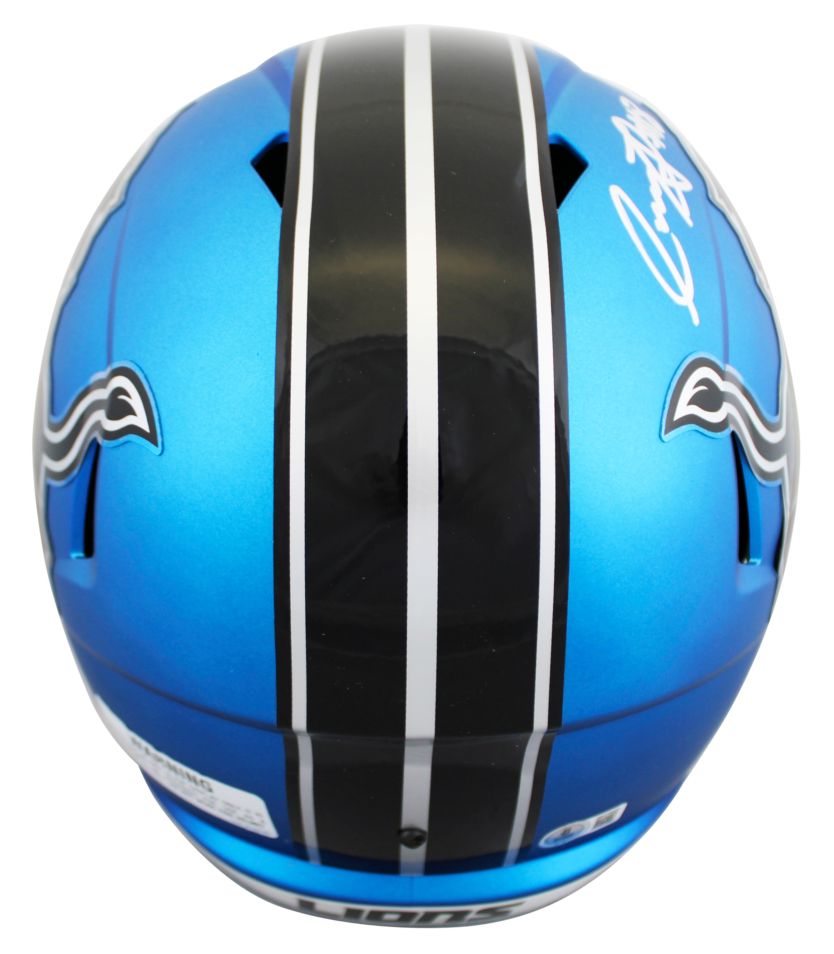 Lions Isaac TeSlaa Signed 2024 On Field Alt F/S Speed Rep Helmet BAS W #4W170045