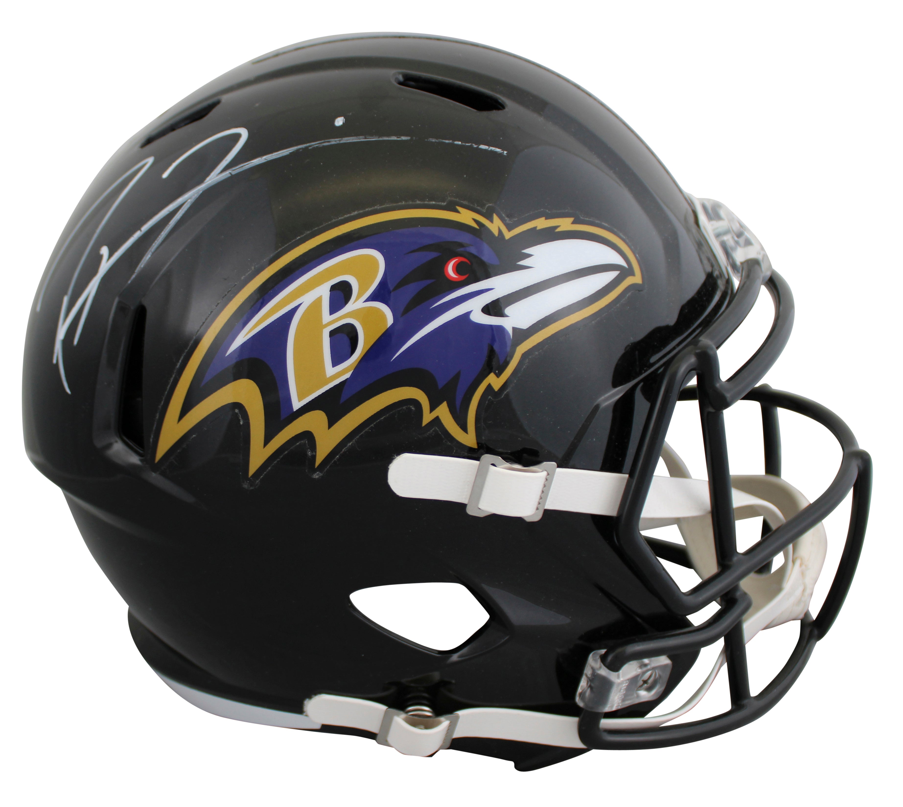 Ravens Ray Lewis Signed Full Size Speed Rep Helmet BAS Witnessed #1W972903