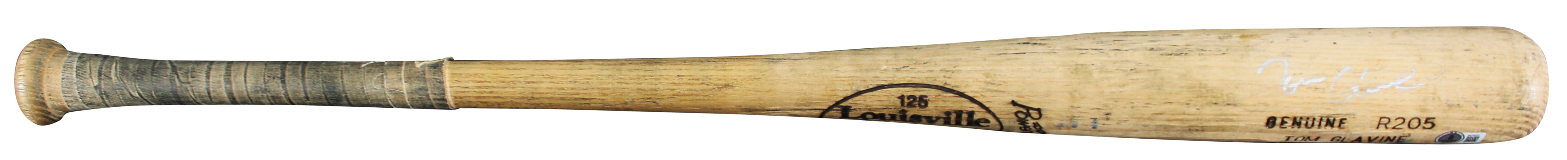 Mets Tom Glavine Signed Game Used Louisville Slugger Player Model Bat BAS