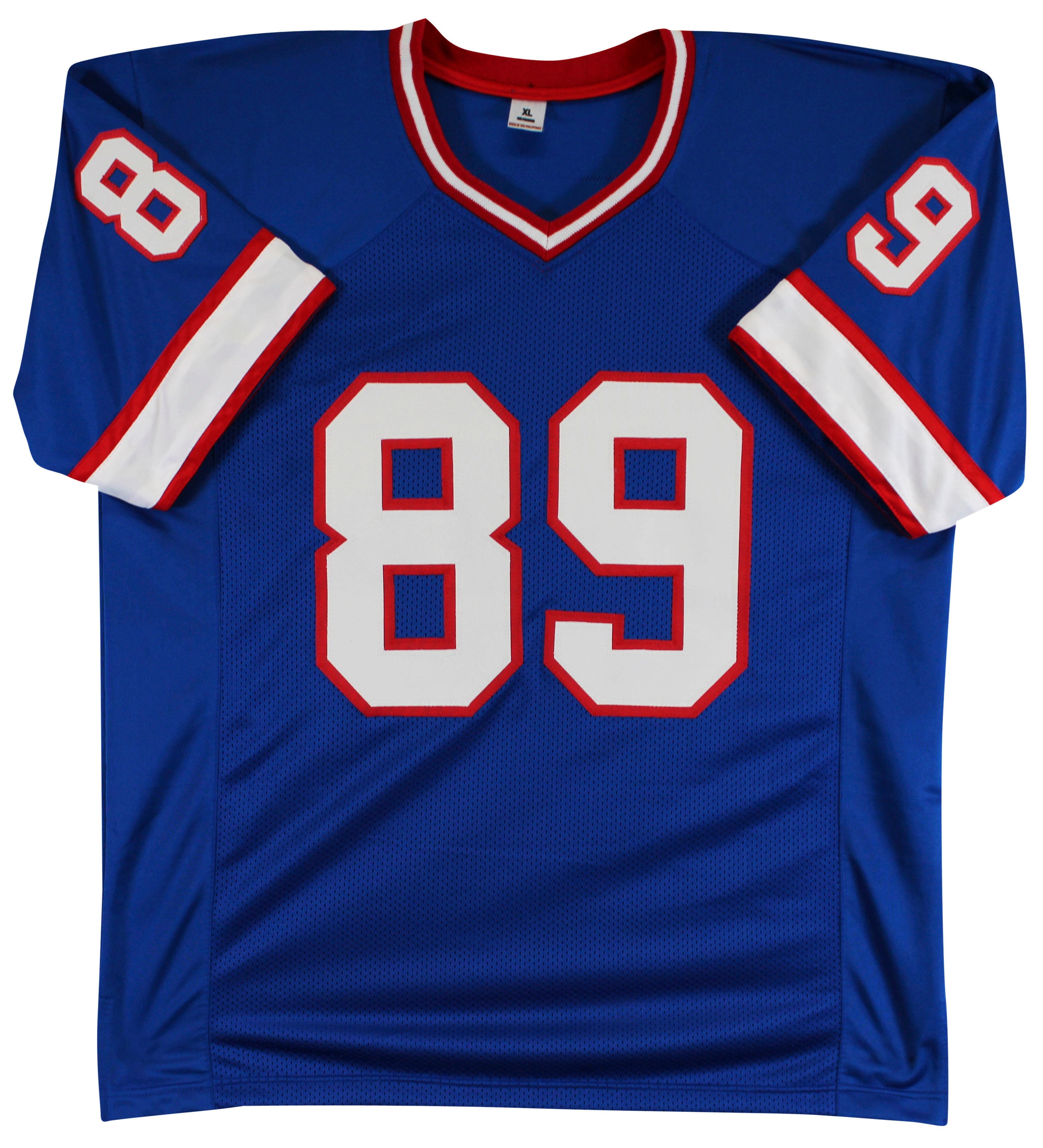 Steve Tasker Authentic Signed Blue Pro Style Jersey Autographed BAS Witnessed