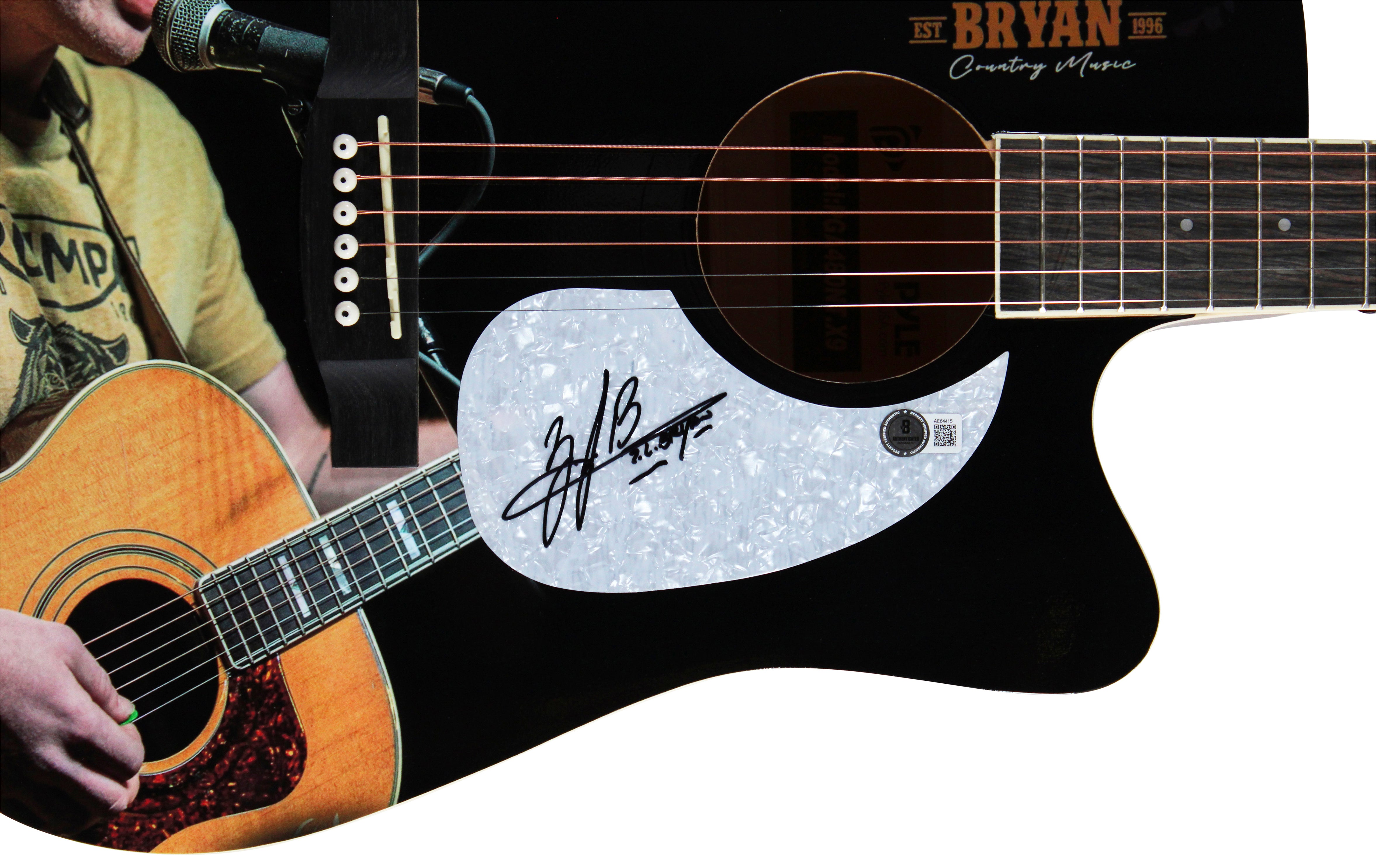 Zach Bryan Authentic Signed Custom Acoustic Guitar Autographed BAS LOA #AE64415