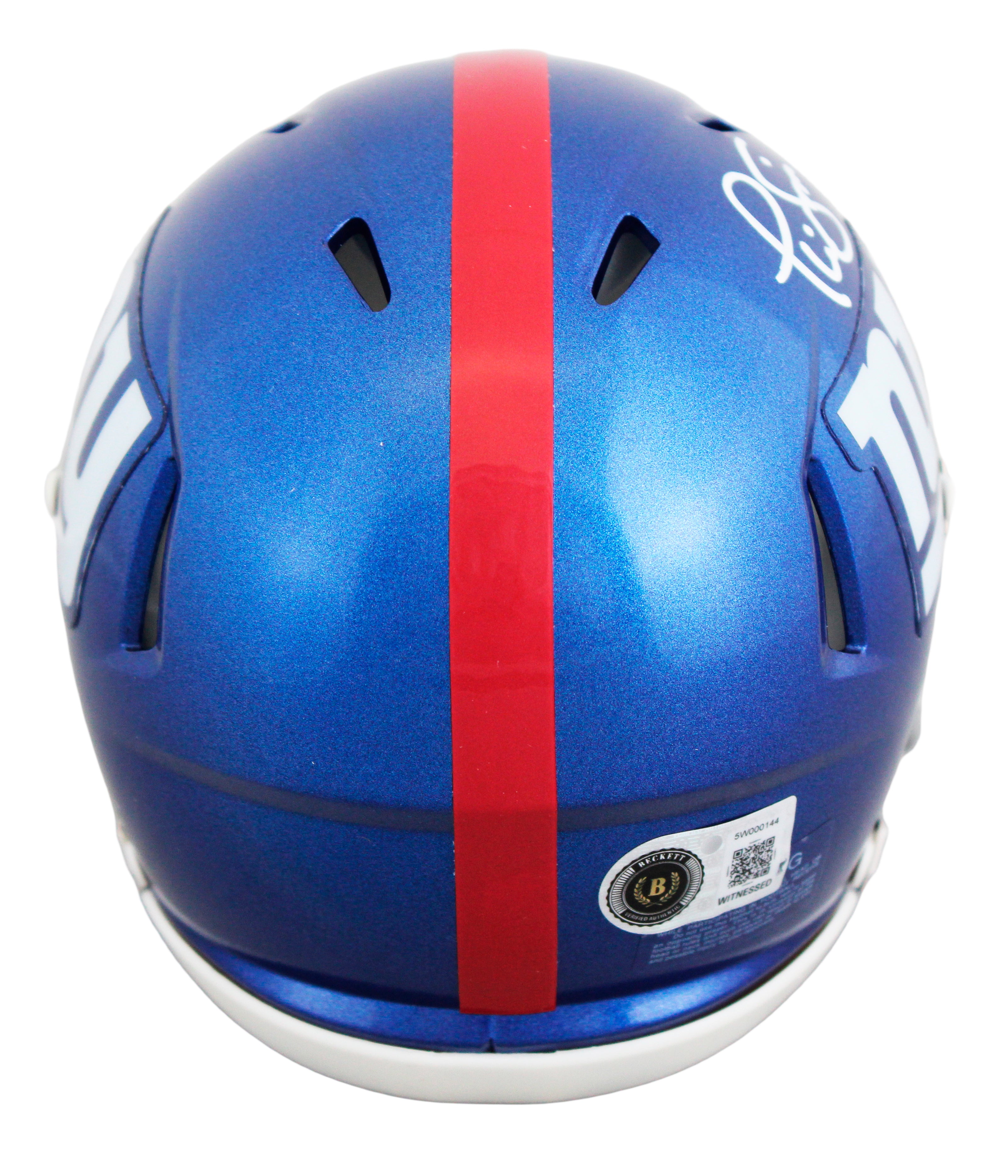 Giants Phil Simms Authentic Signed Speed Mini Helmet W/ Case BAS Witnessed