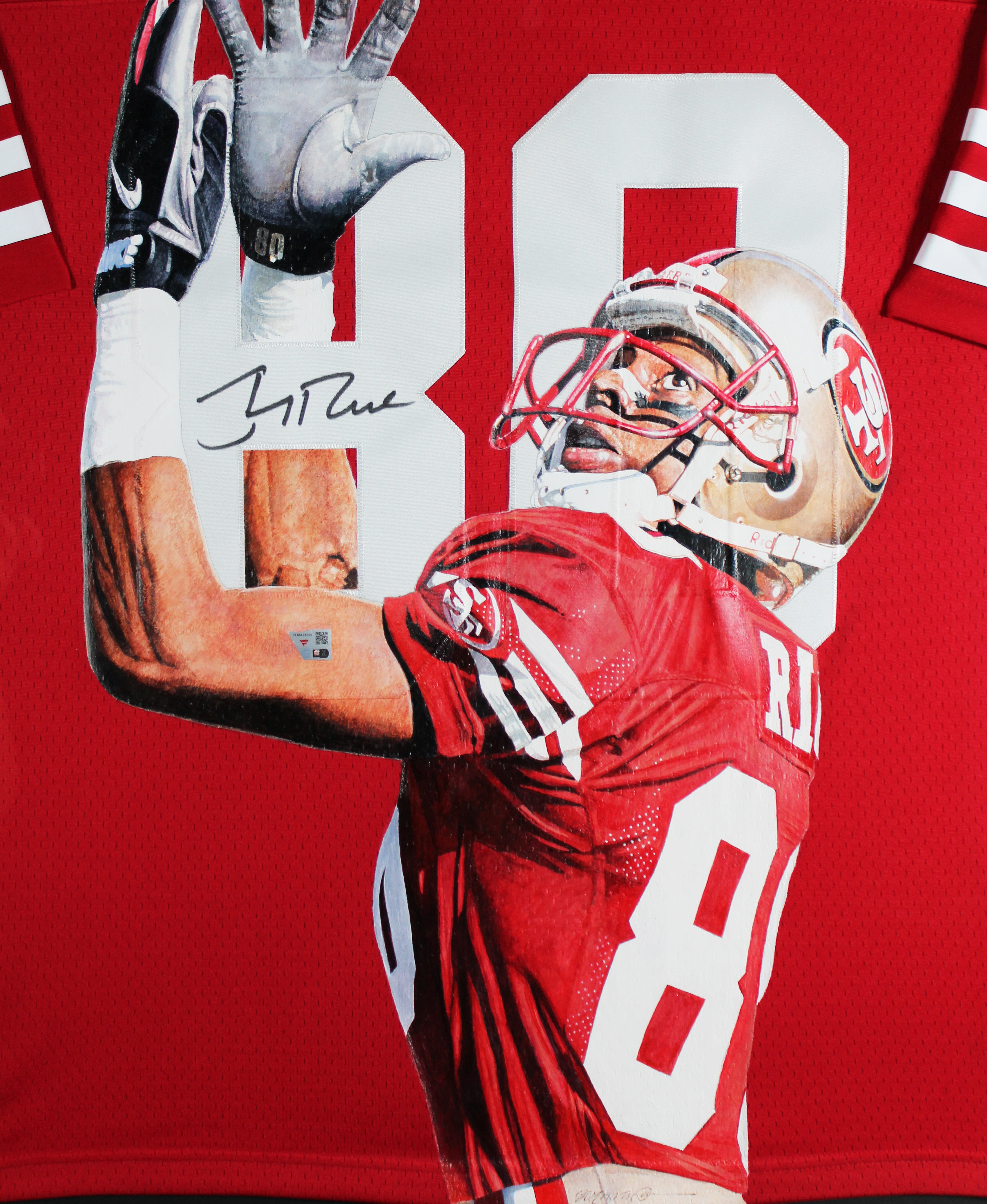 Jerry Rice Signed Hand Painted LE 1/1 By William Zavala Framed Jersey Fanatics