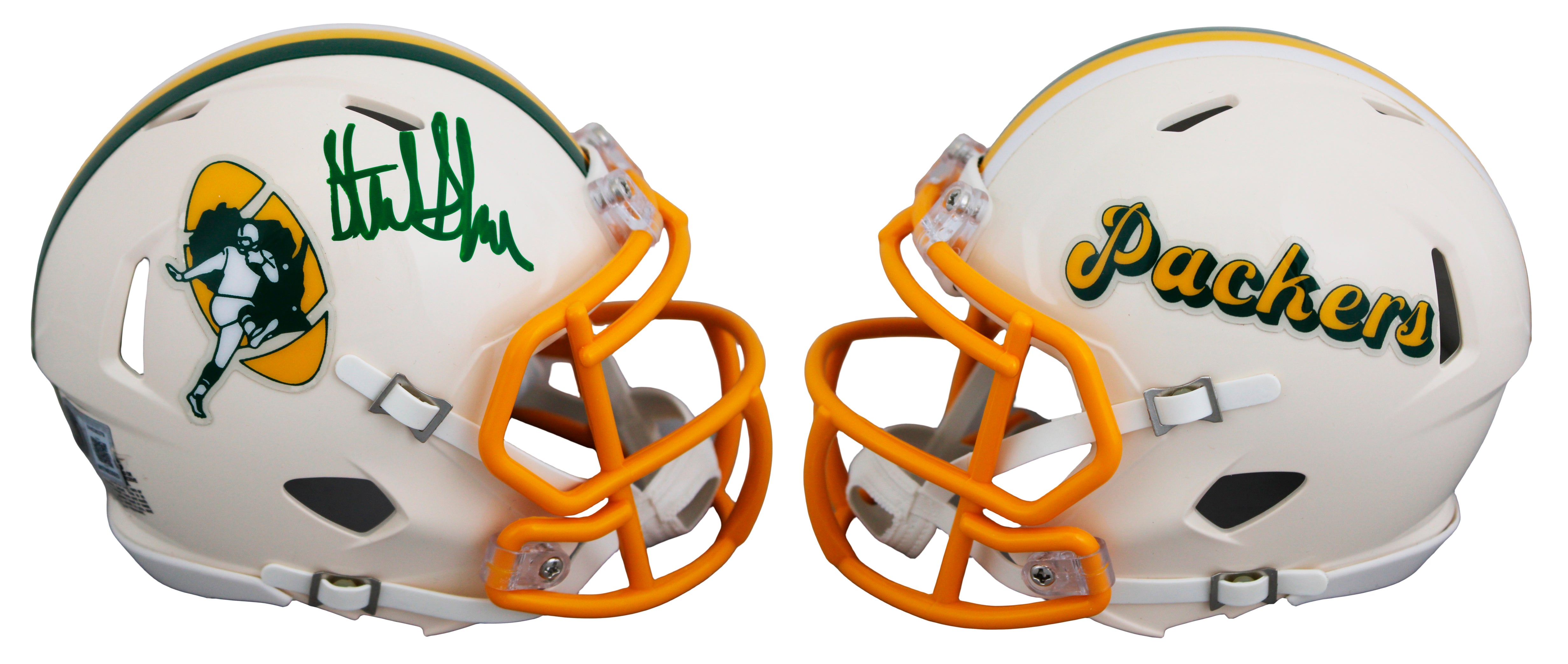 Packers Sterling Sharpe Authentic Signed Retro Speed Mini Helmet BAS Witnessed