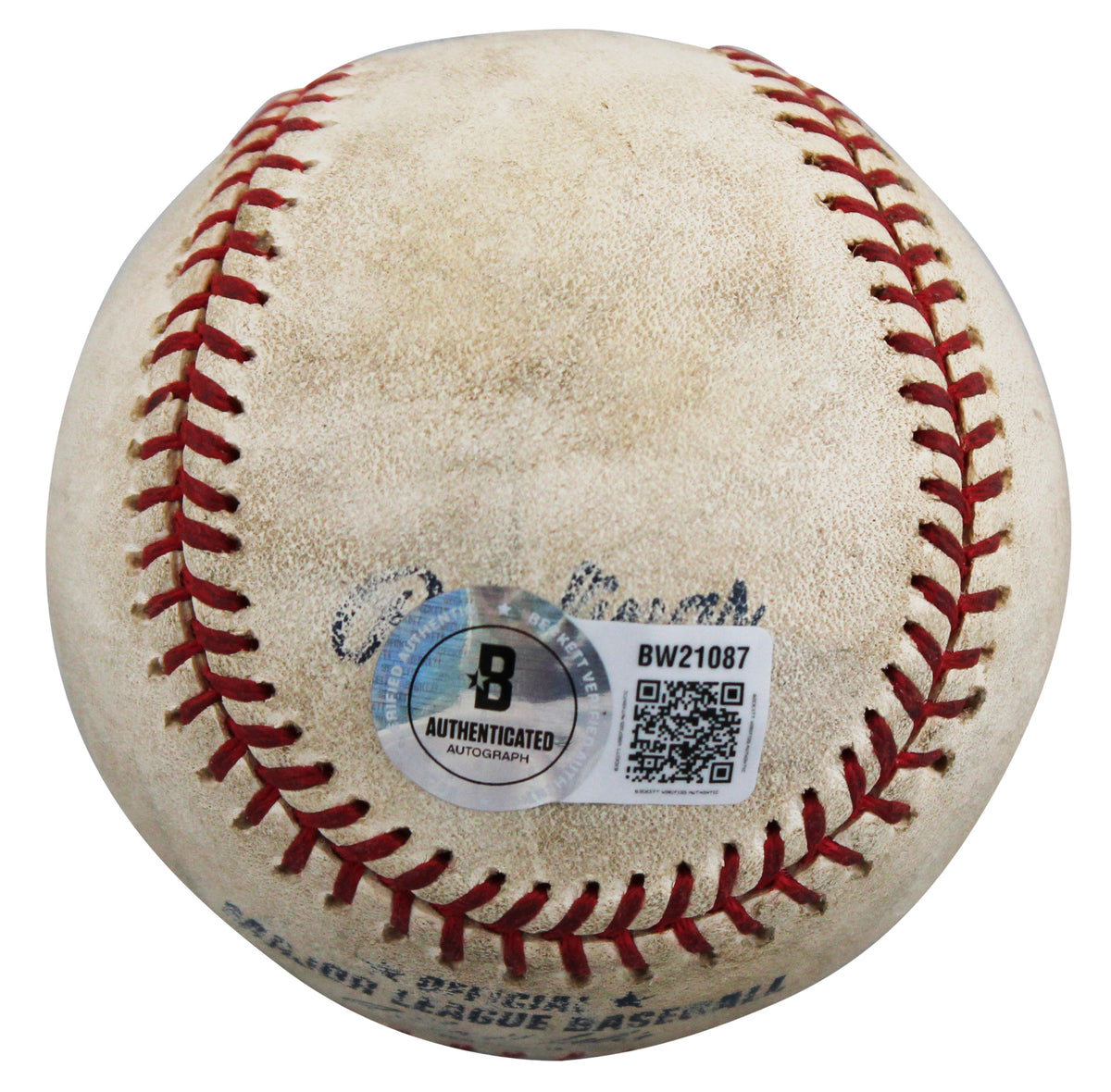 Braves Tom Glavine Signed Game Used Allen Selig OML Baseball BAS #BW21087