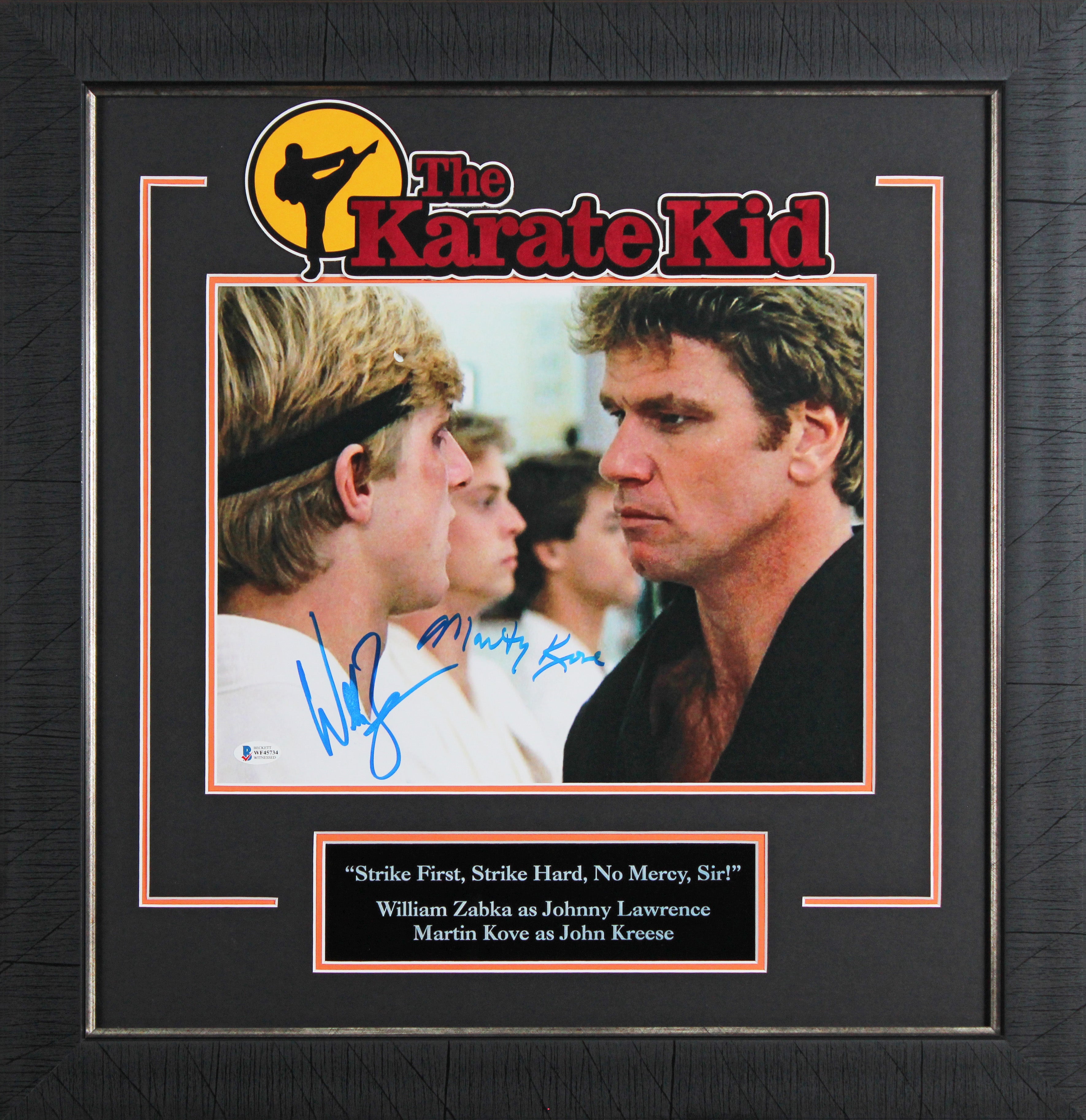 William Zabka & Martin Kove The Karate Kid Signed 11x14 Framed Photo BAS