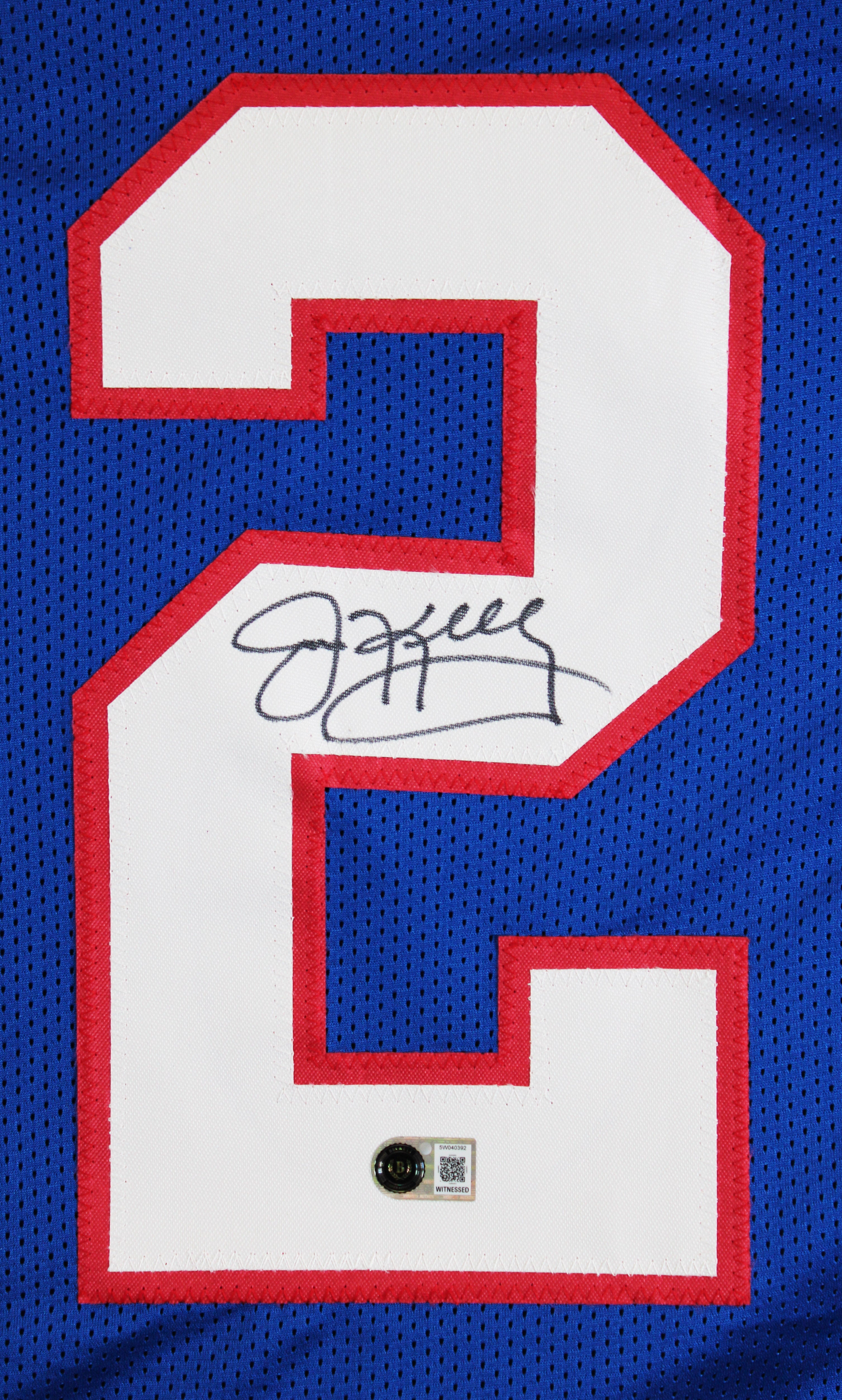 Jim Kelly Authentic Signed Blue Pro Style Jersey Autographed BAS Witnessed 2