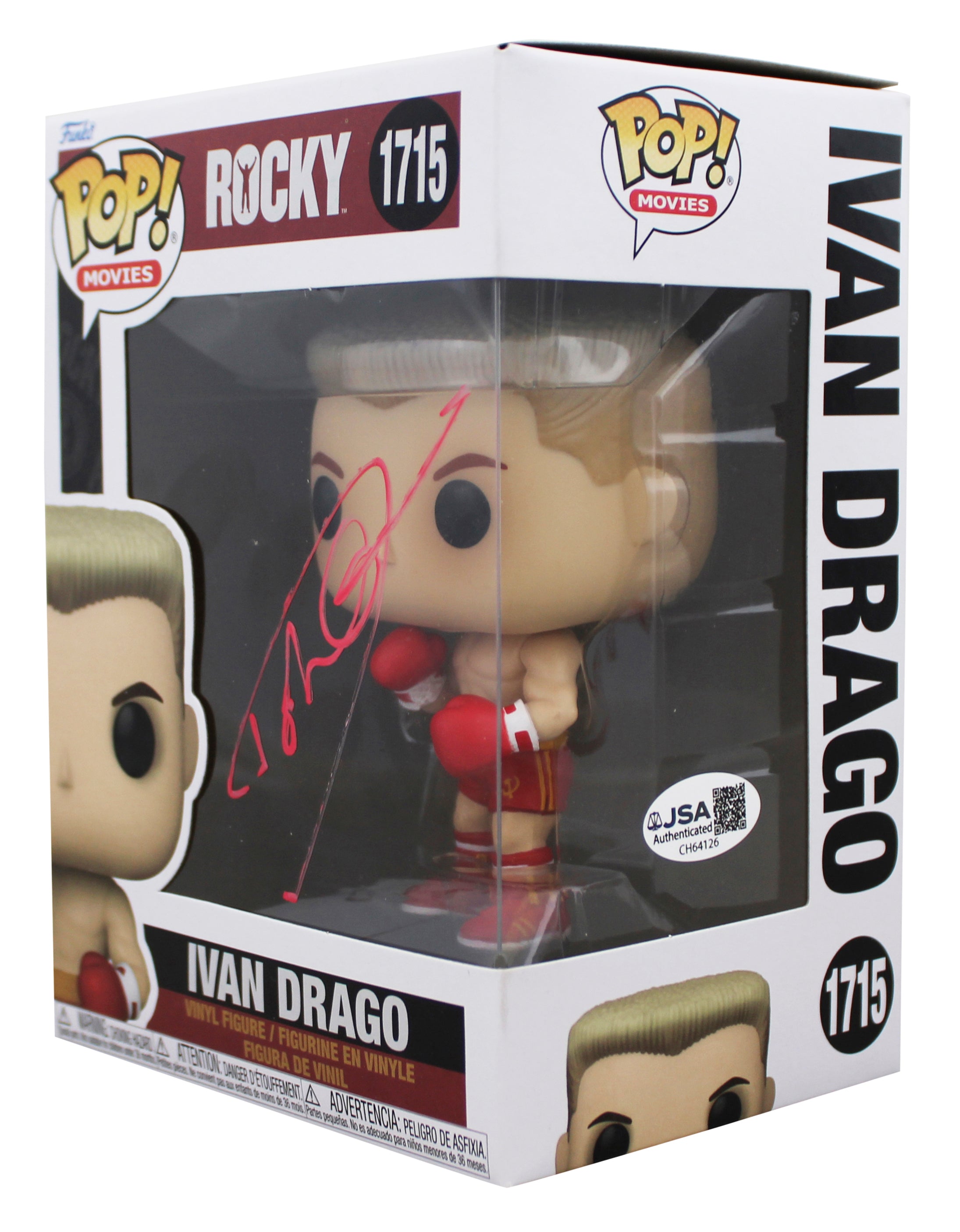Dolph Lundgren Rocky IV Signed Ivan Drago #1715 Funko Pop Figure JSA #CH64126