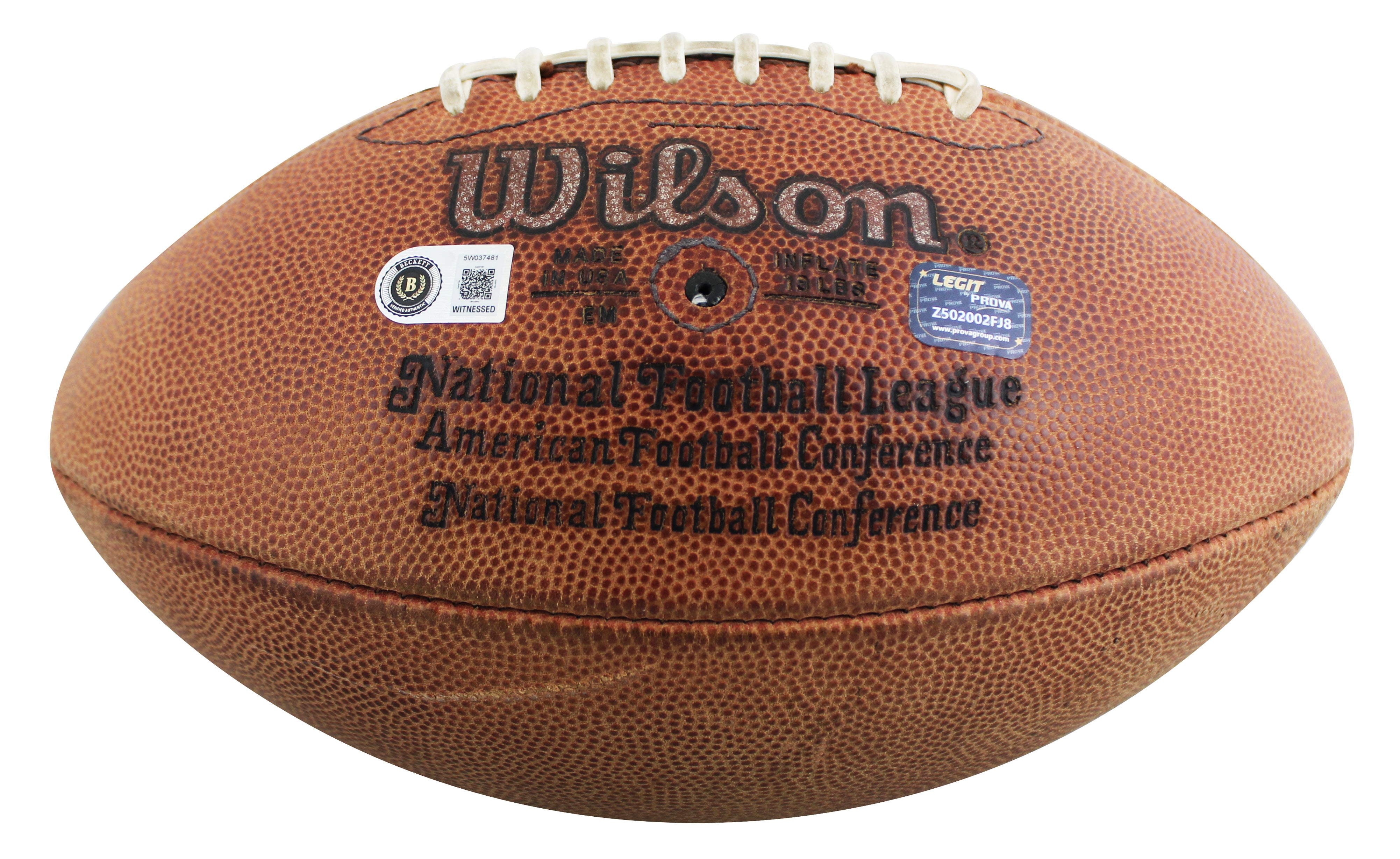 Cowboys Emmitt Smith Signed Official Wilson Nfl Football BAS Witnessed #5W037481