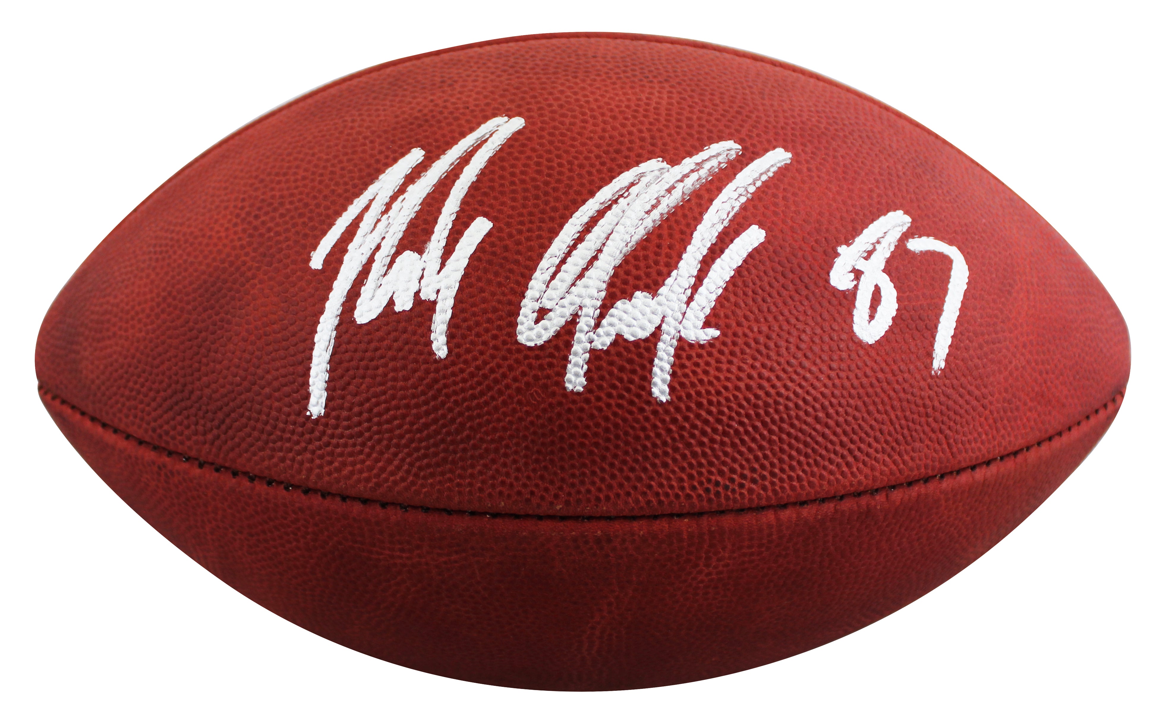 Patriots Rob Gronkowski Signed SB XLIX Logo Wilson "Duke" Football BAS #4W996834