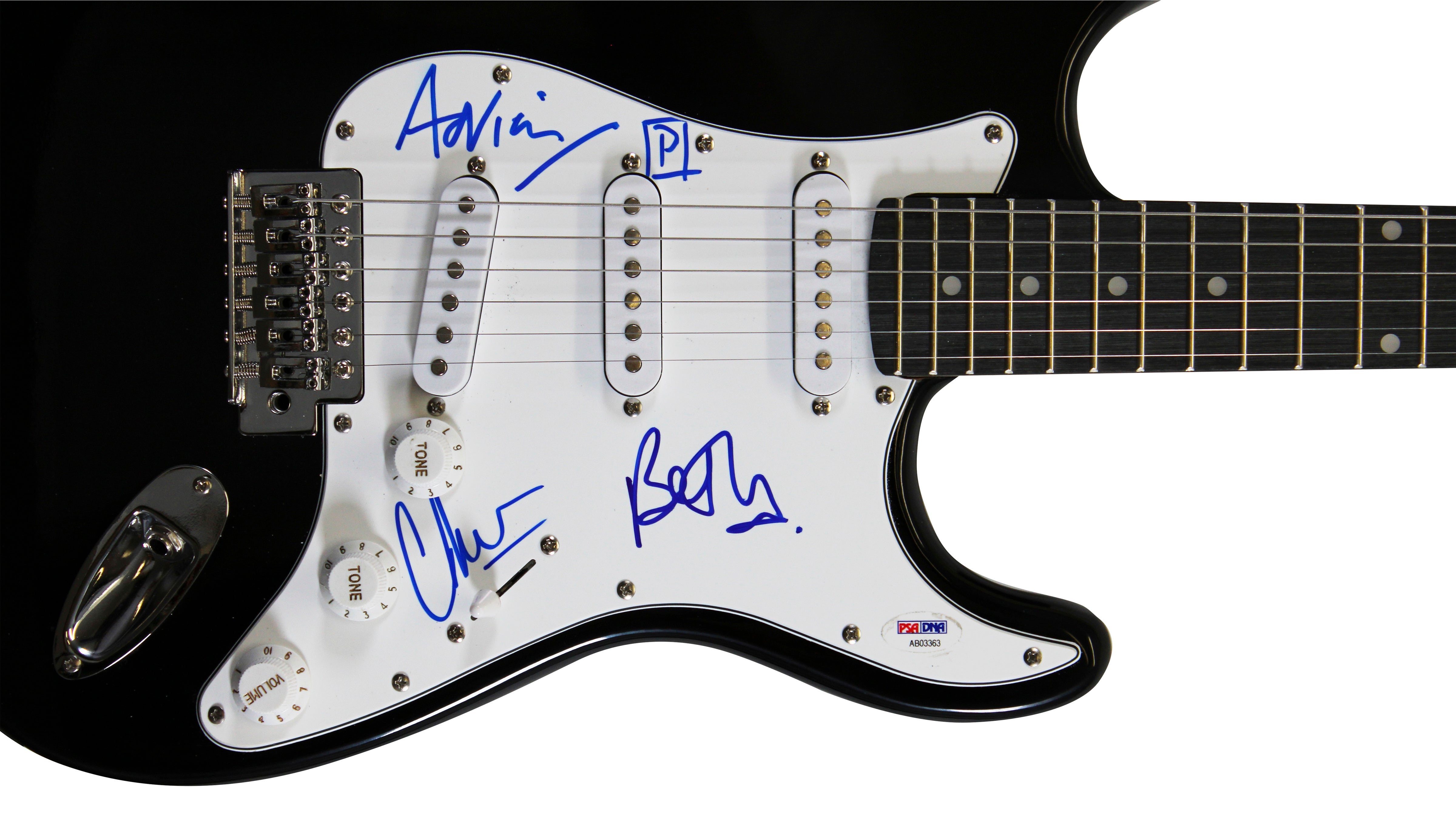 Portishead (3) Gibbons, Utley & Barrow Signed Electric Guitar PSA/DNA #AB03363