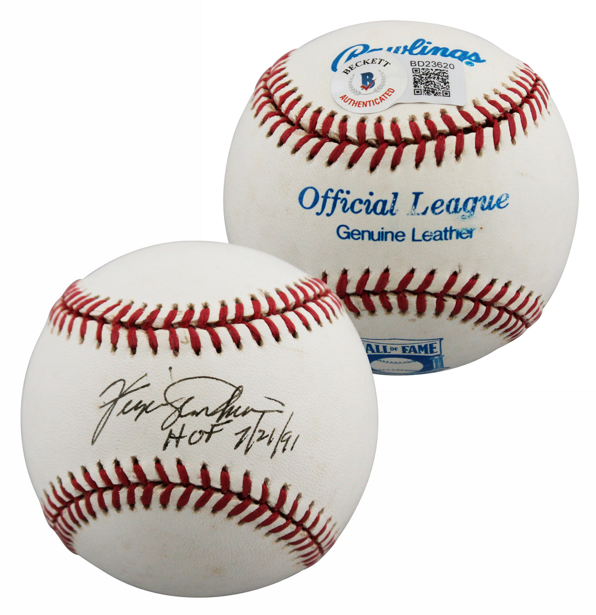 Cubs Fergie Jenkins "HOF 7/21/91" Signed Hall of Fame Baseball BAS Wit #BD23620
