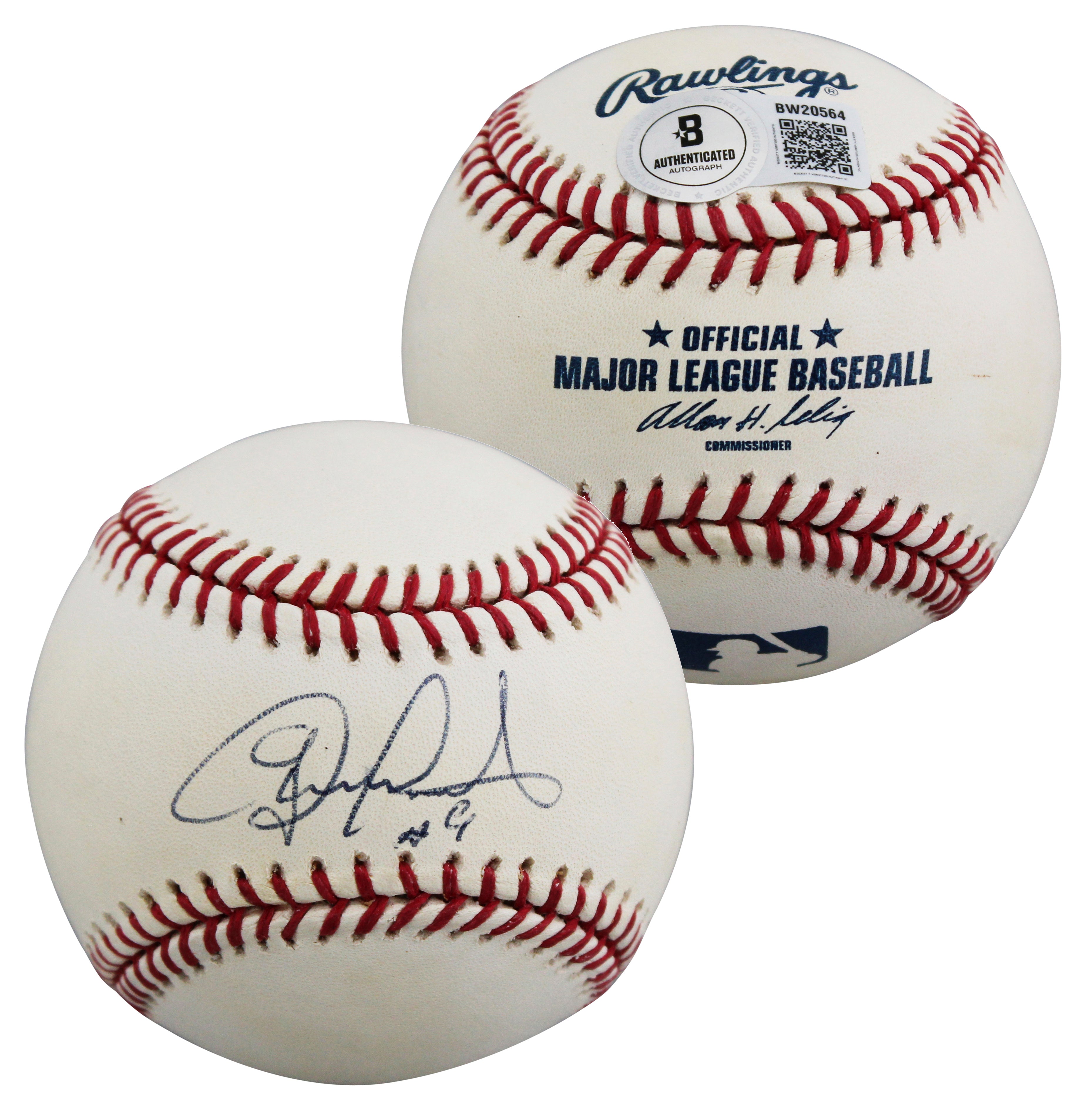D-Backs Gerardo Parra Authentic Signed Allen Selig OML Baseball BAS #BW20564