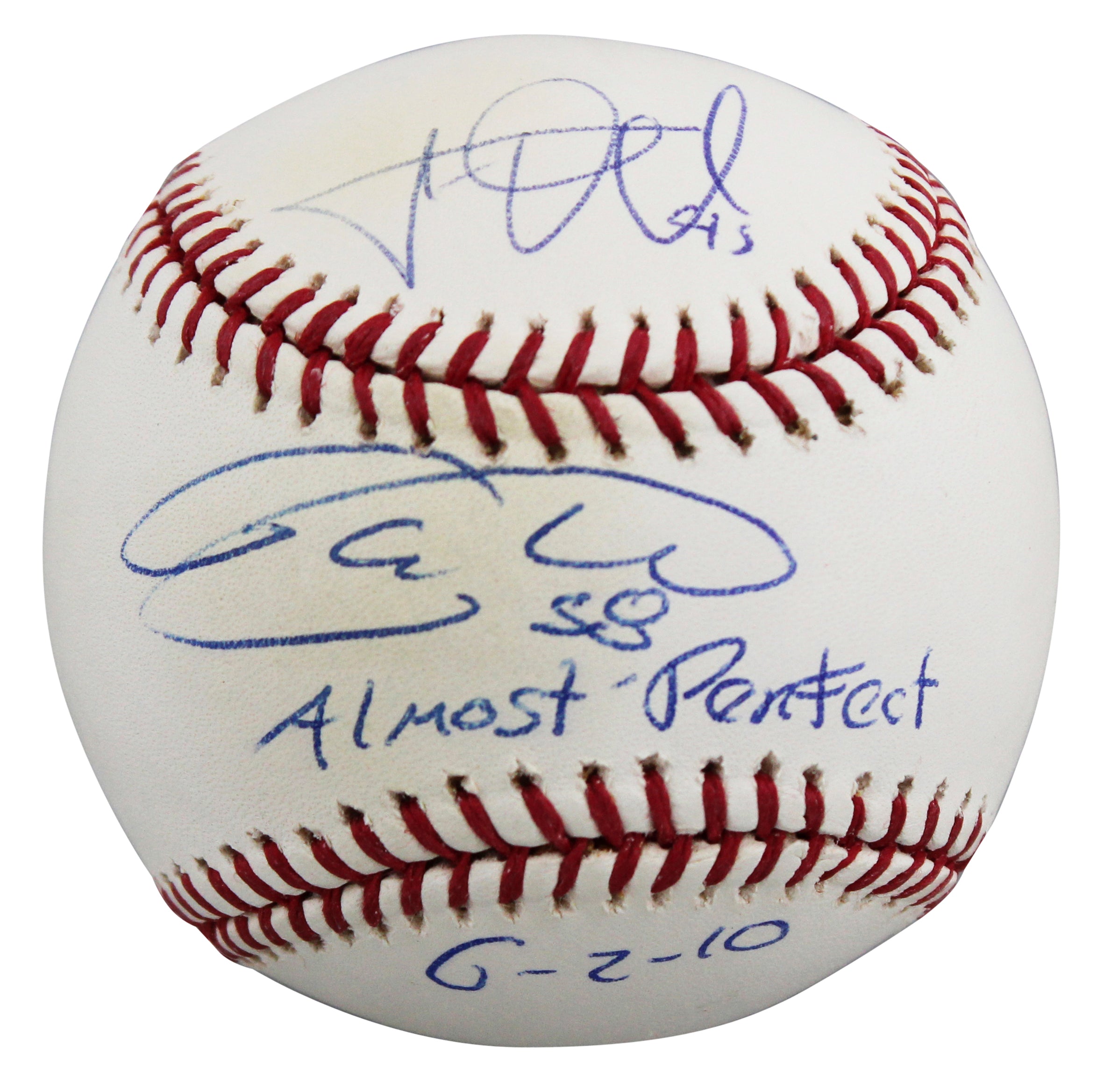 Armando Galarraga & Jason Donald "Almost Perfect" Signed Baseball BAS #BW20560