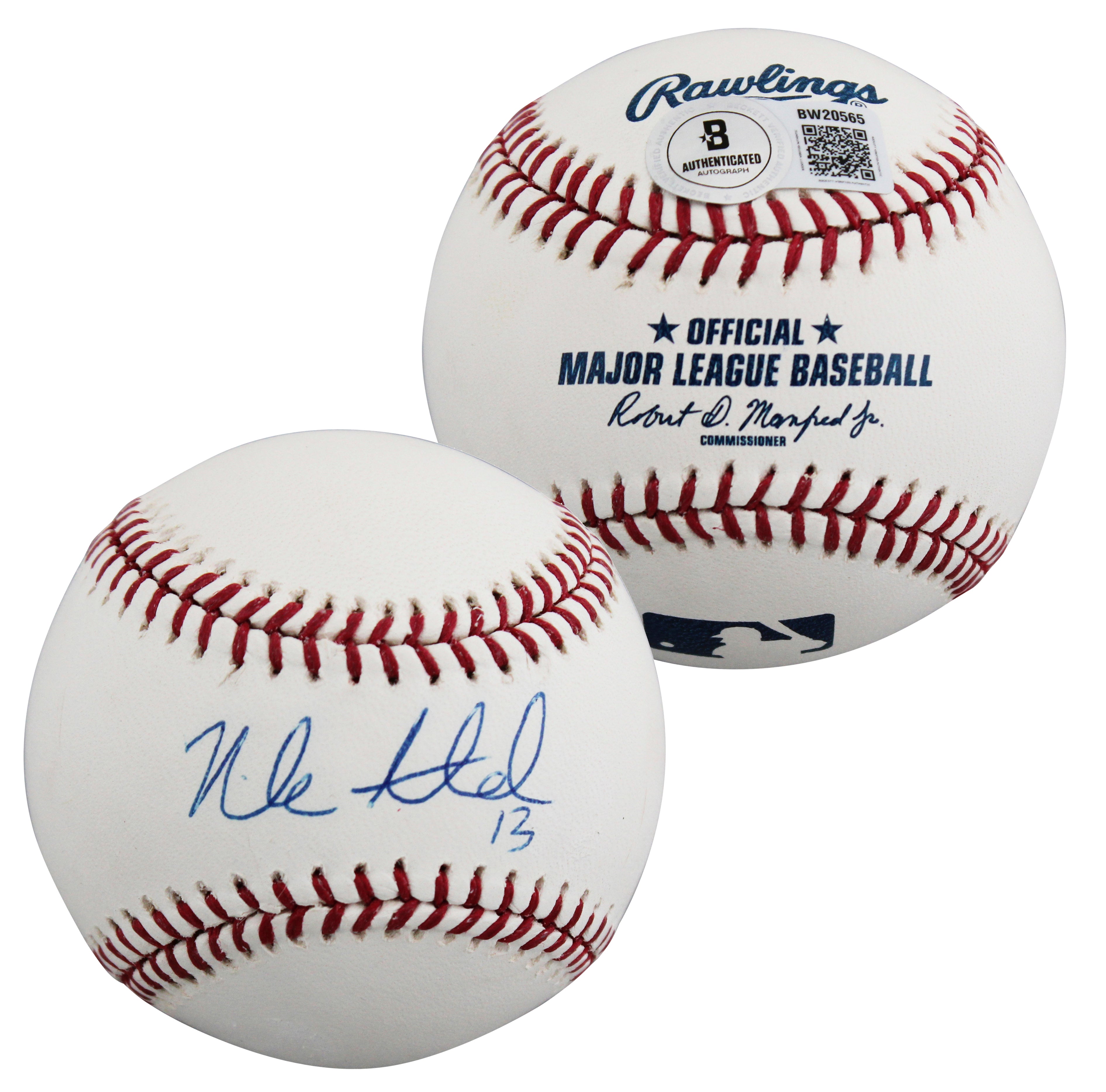 D-Backs Nick Ahmed Authentic Signed Allen Selig OML Baseball BAS #BW20565