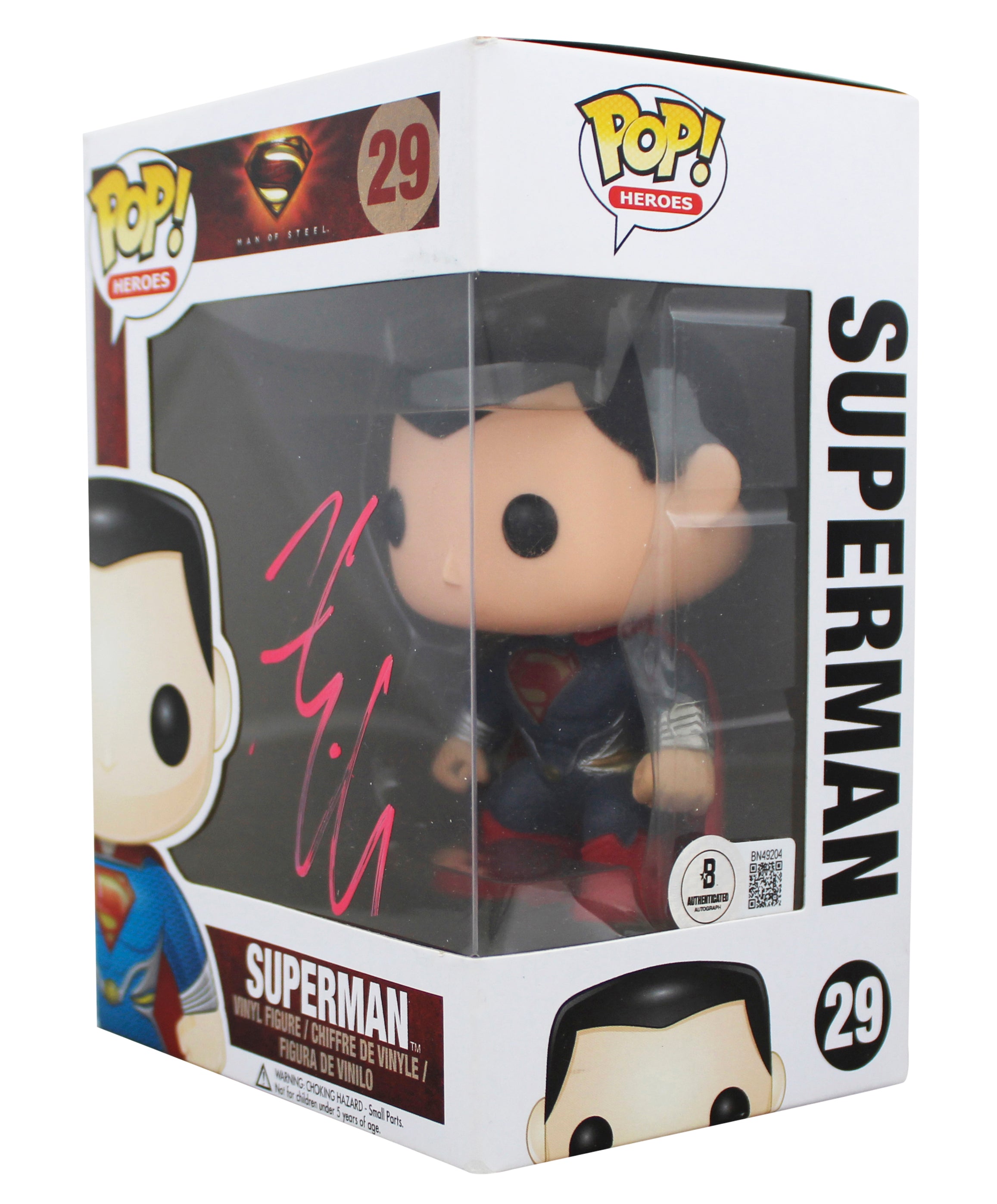 Henry Cavill Superman Authentic Signed #29 Funko Pop Vinyl Figure BAS #BN49204