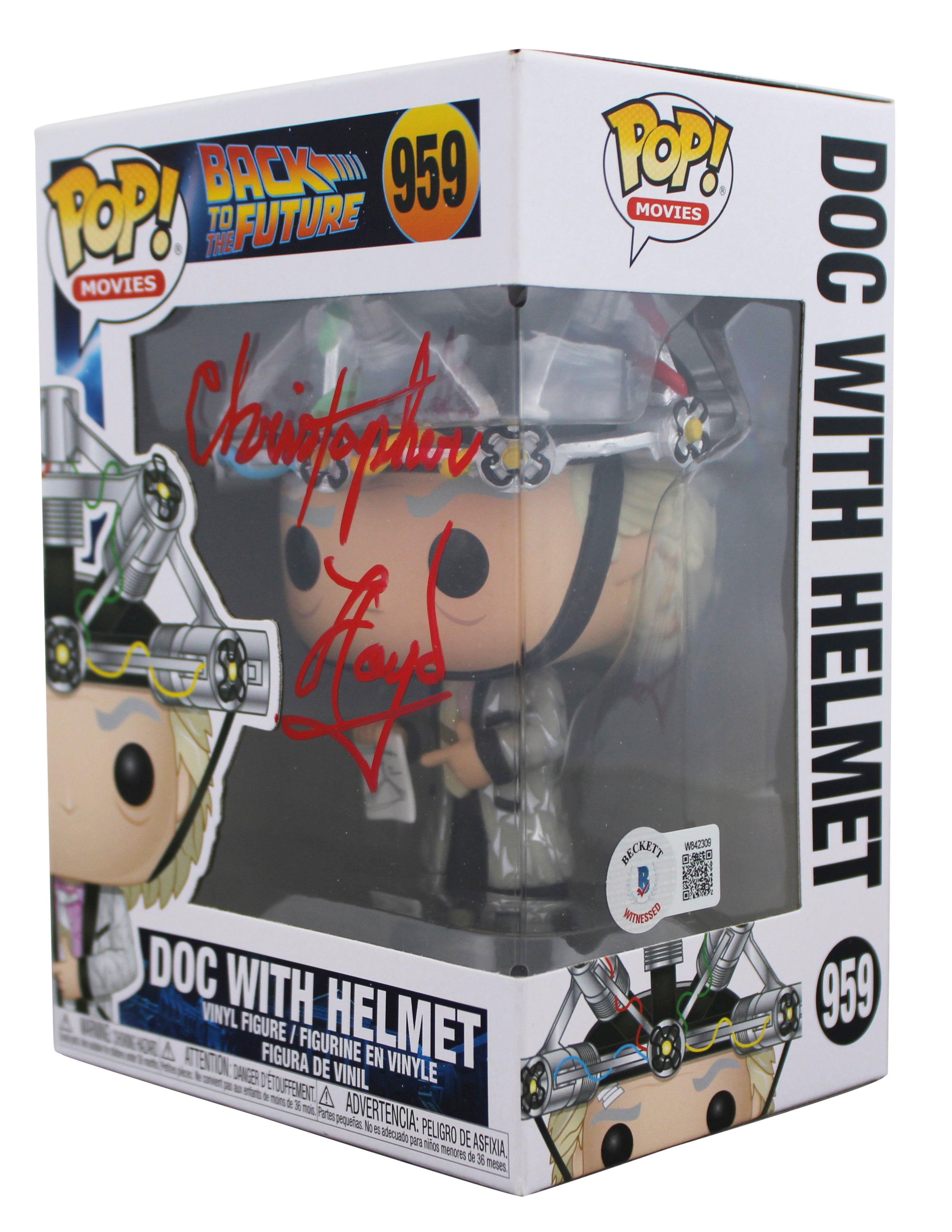 Christopher Lloyd Back To The Future Signed #959  Funko Pop Vinyl Figure BAS 3