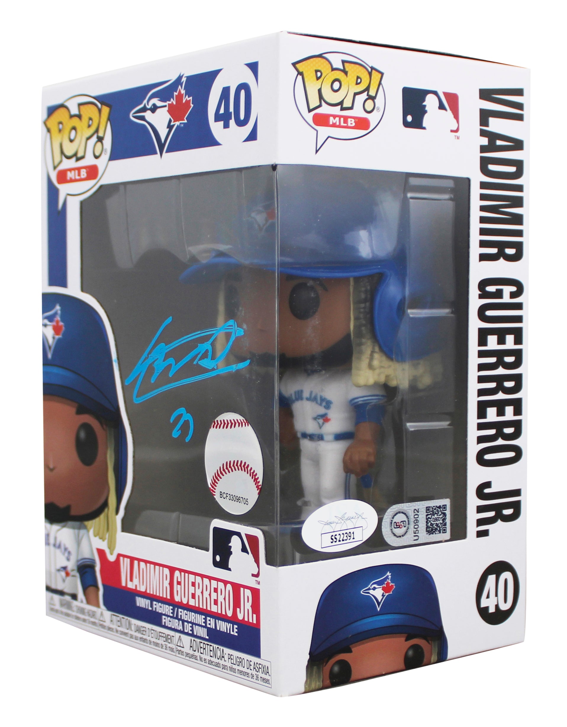 Blue Jays Vladimir Guerrero Jr. Signed #40 Funko Pop Vinyl Figure JSA #SS22391