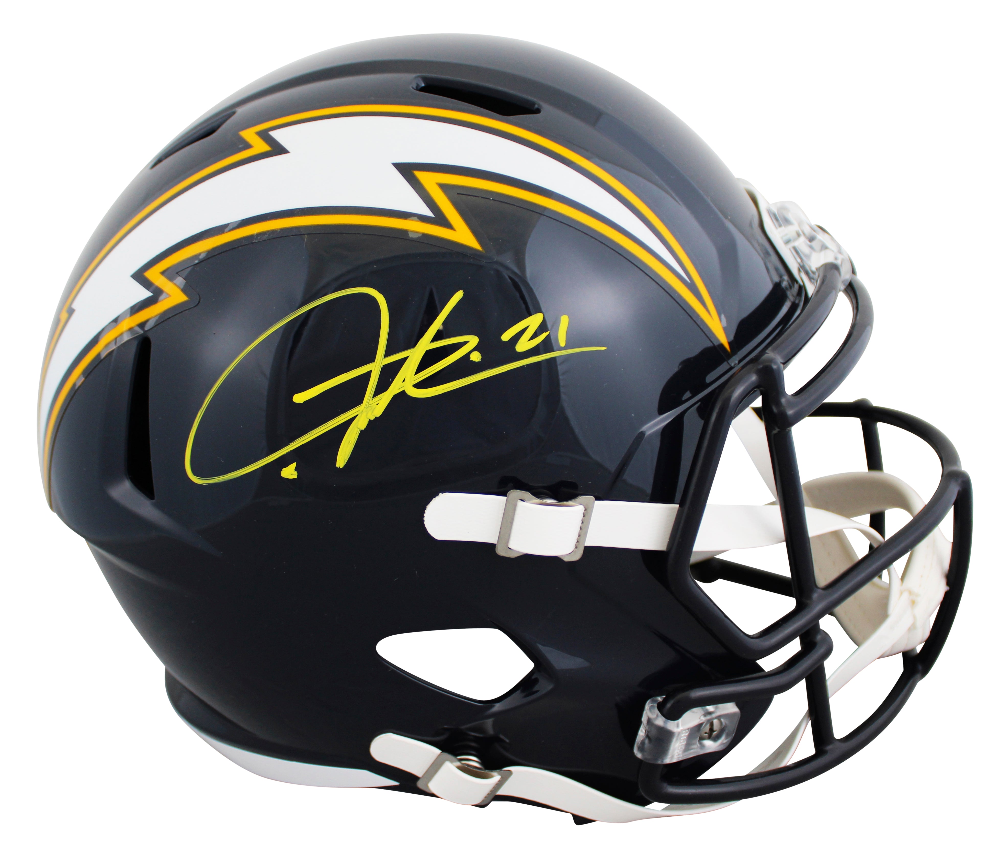 Chargers LaDainian Tomlinson Signed 1988-06 TB Full Size Speed Rep Helmet BAS W