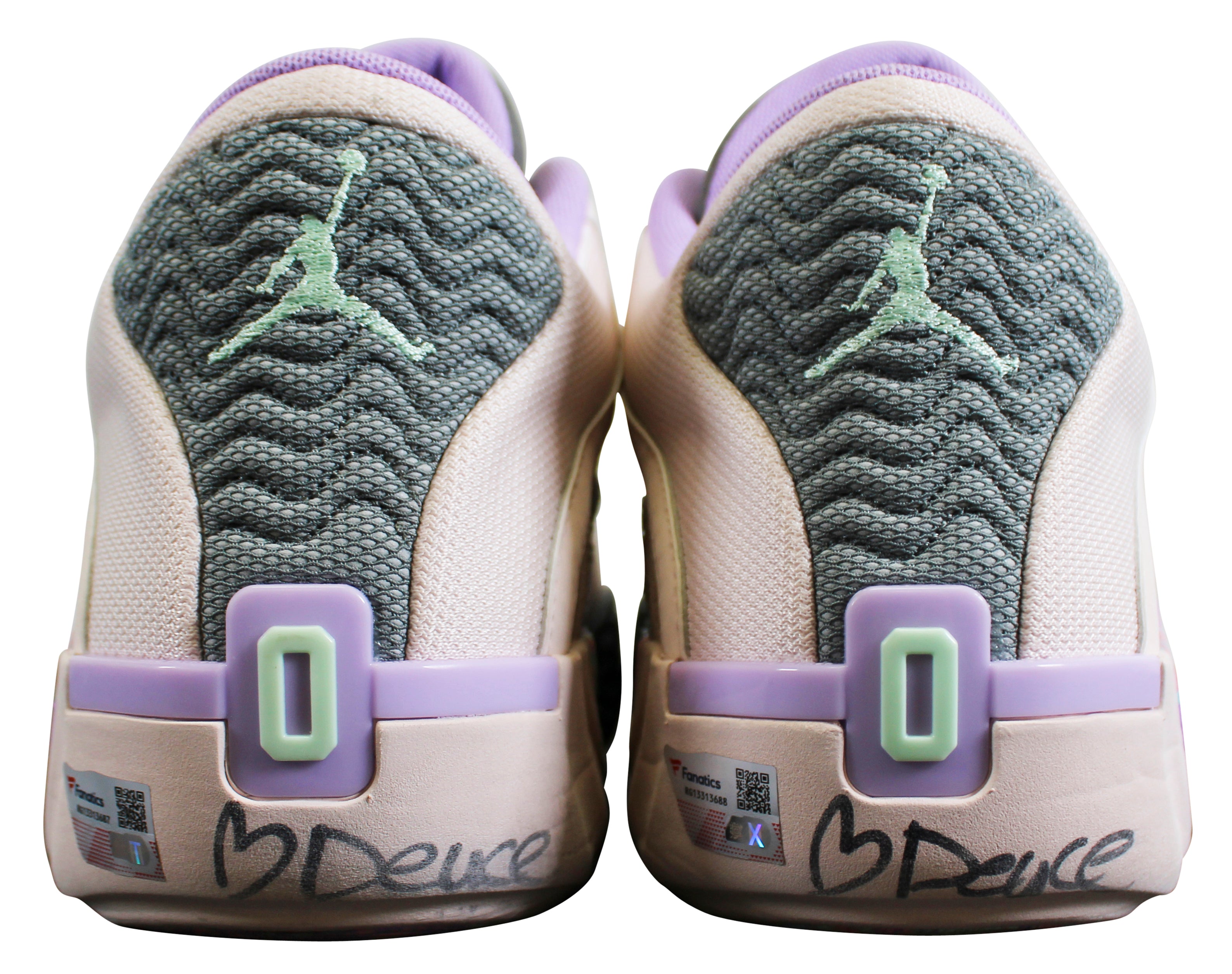 Celtics Jayson Tatum Signed Game Used Jordan JT 2 Sidewalk Chalk Shoes Fanatics