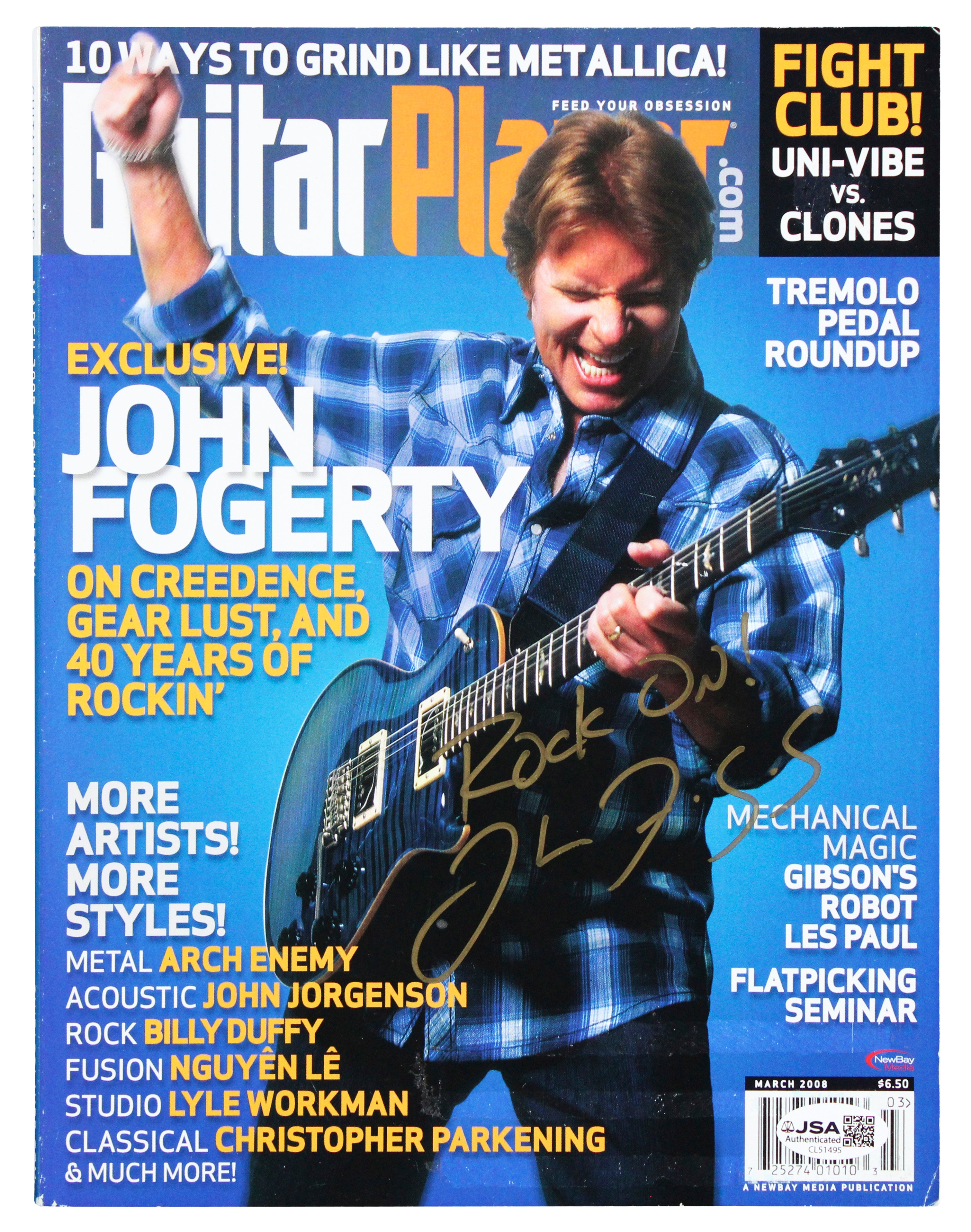 John Fogerty "Rock On!" Signed March 2008 Guitar Player Magazine JSA #CL51495