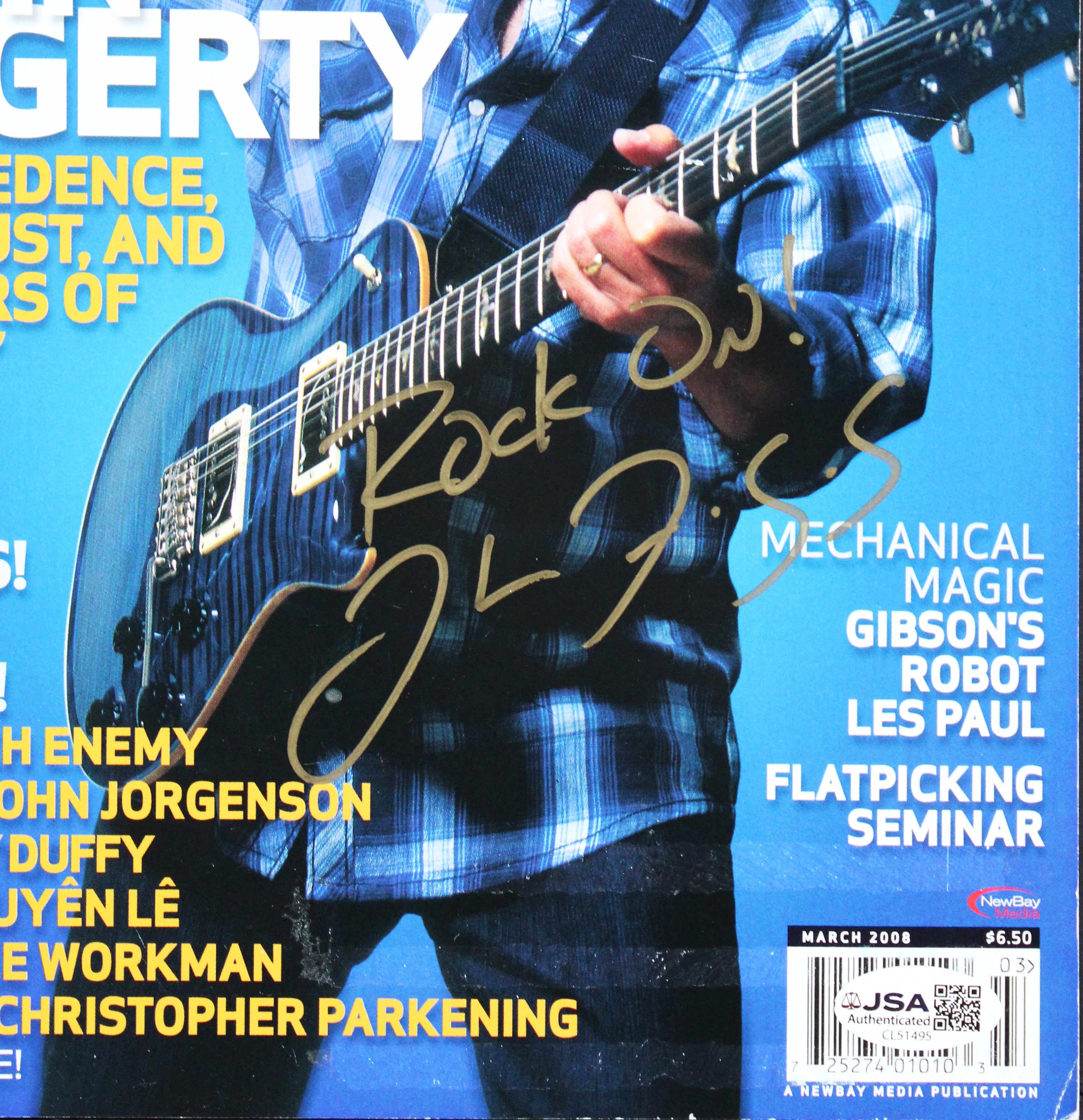John Fogerty "Rock On!" Signed March 2008 Guitar Player Magazine JSA #CL51495