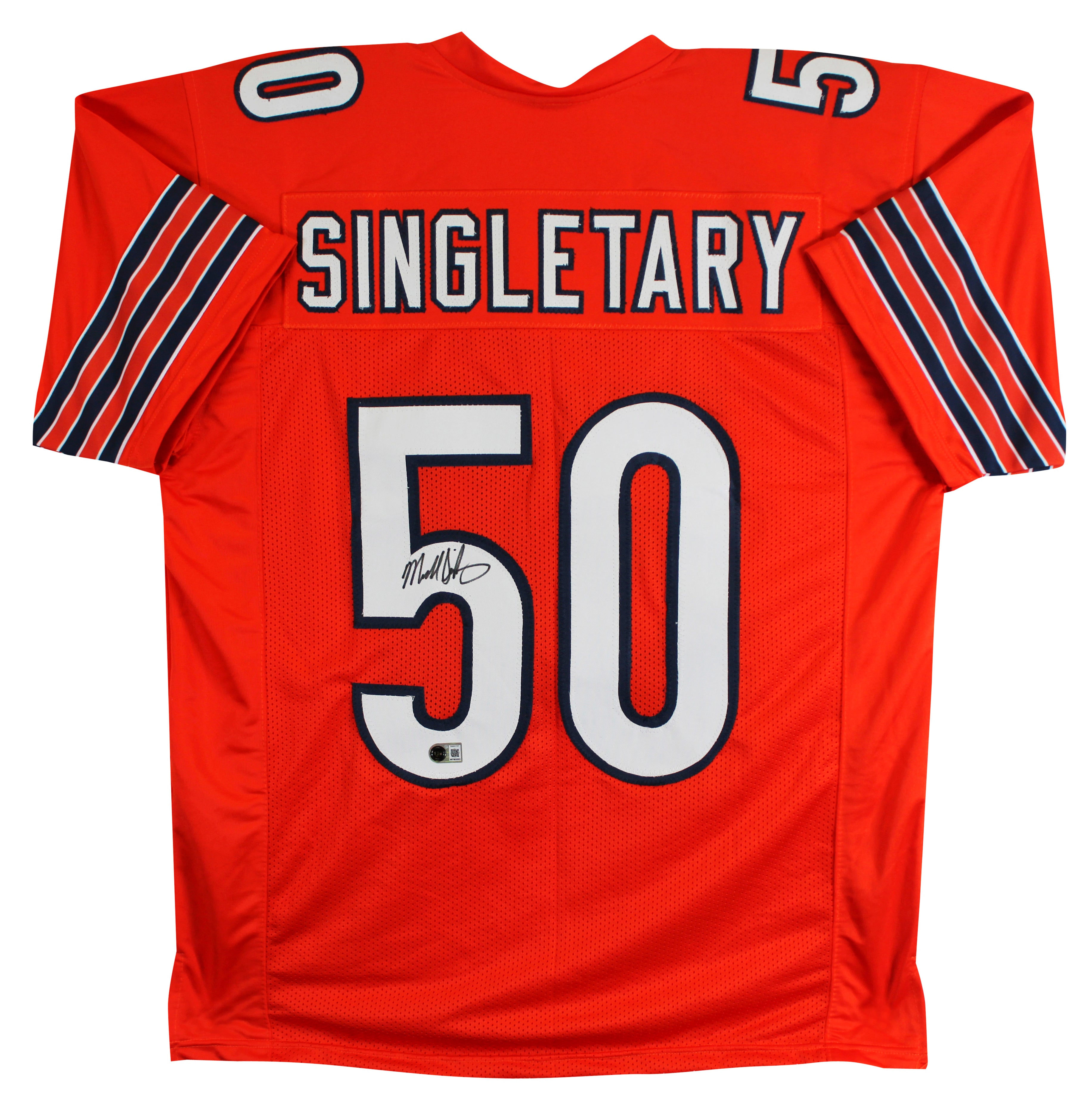 Mike Singletary Authentic Signed Orange Pro Style Jersey BAS Witnessed