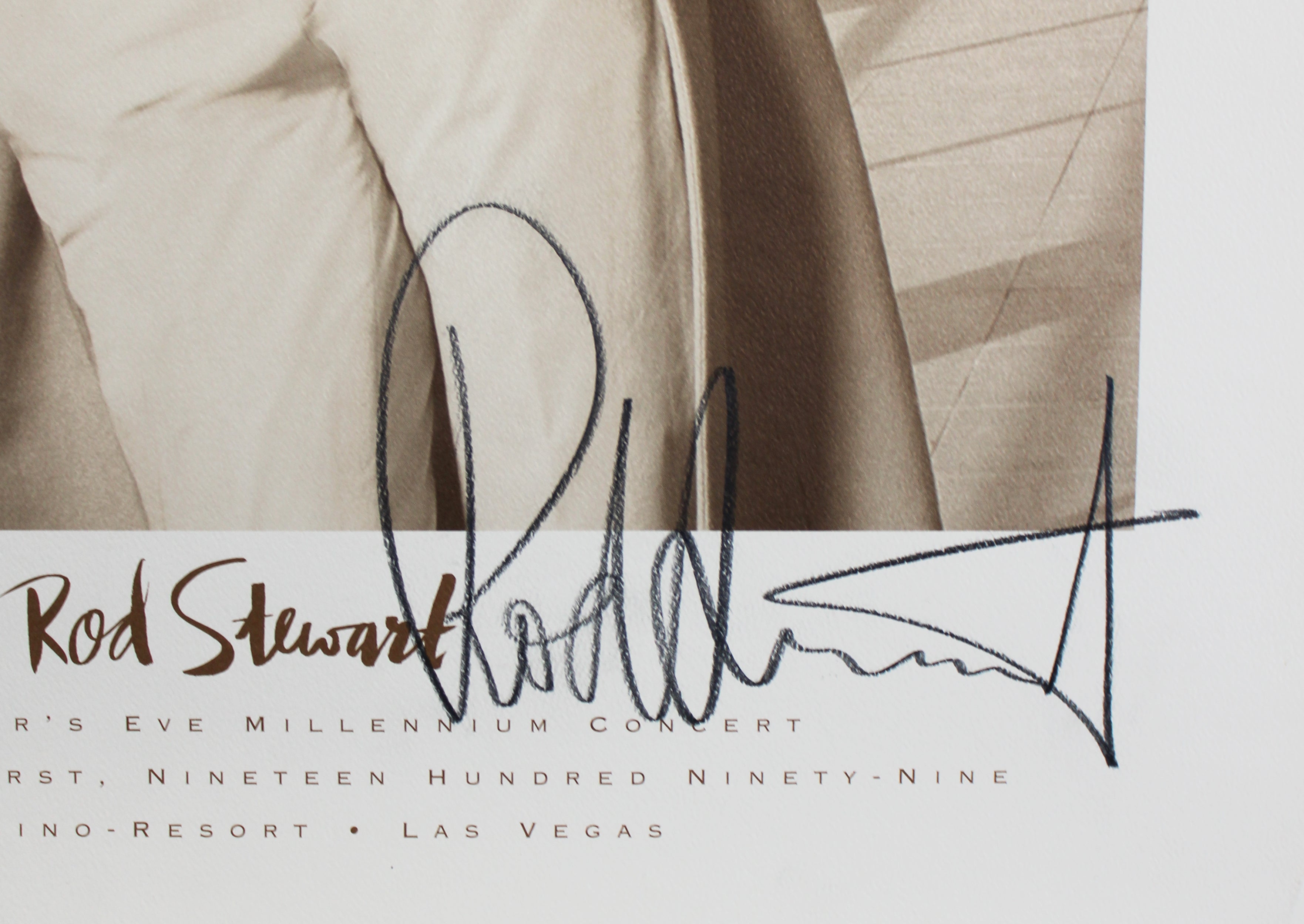 Rod Stewart Signed NYE 1999 18x24 Concert Poster LE #112/250 JSA #CL51535