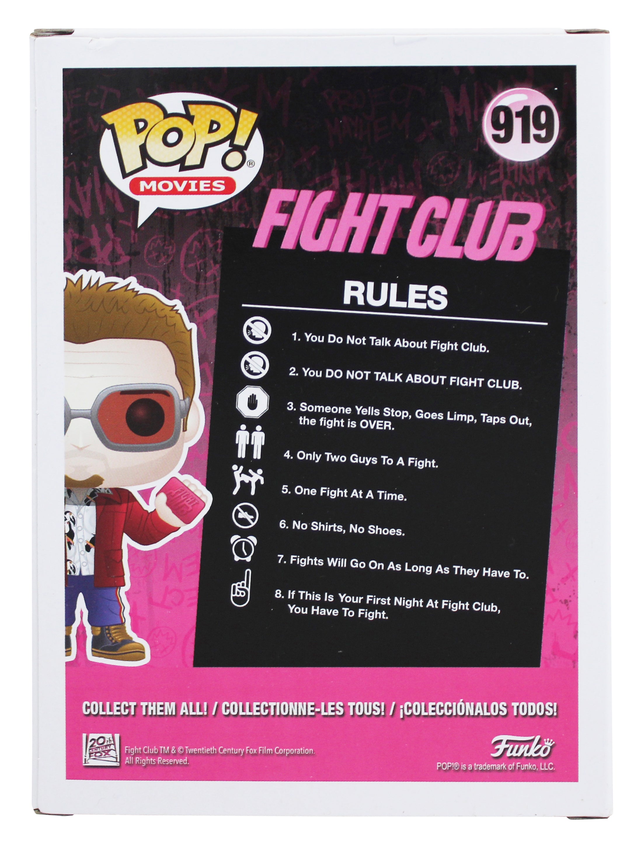 Tyler Durden Fight Club #919 Funko Pop Vinyl Figure Un-signed