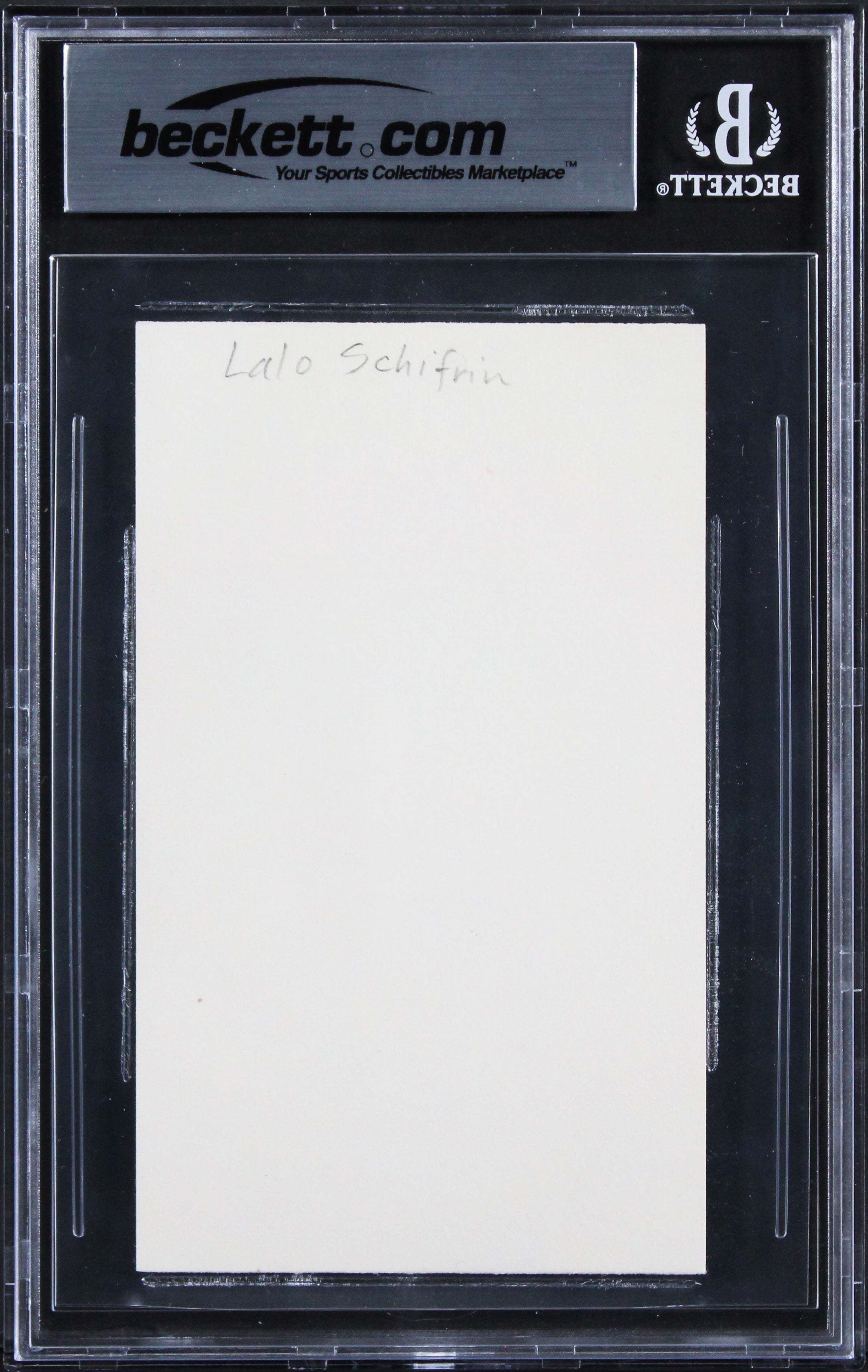 Lalo Schifrin Mission: Impossible Authentic Signed 3x5 Index Card BAS Slabbed