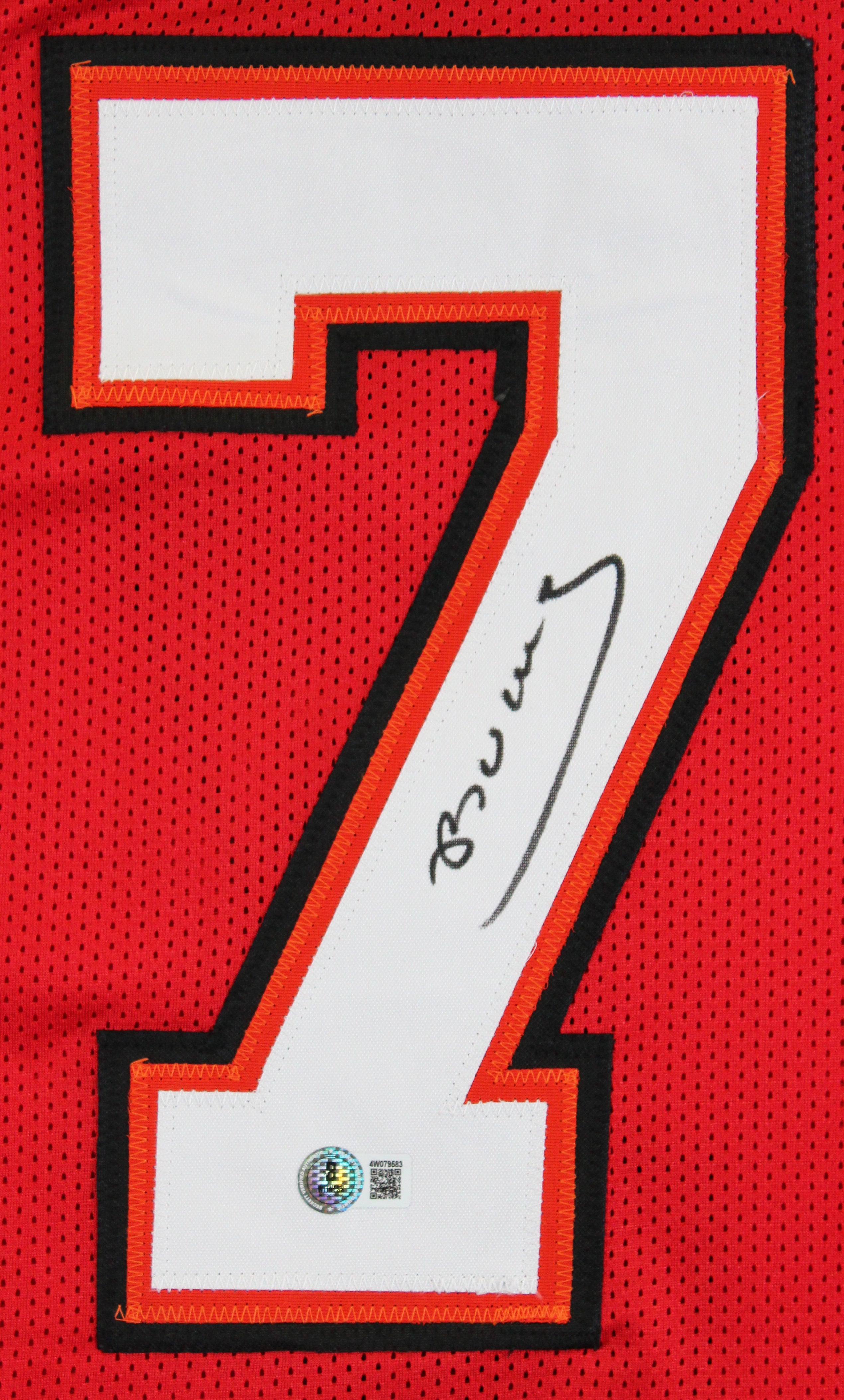 Bucky Irving Authentic Signed Red Pro Style Jersey Autographed BAS Witnessed