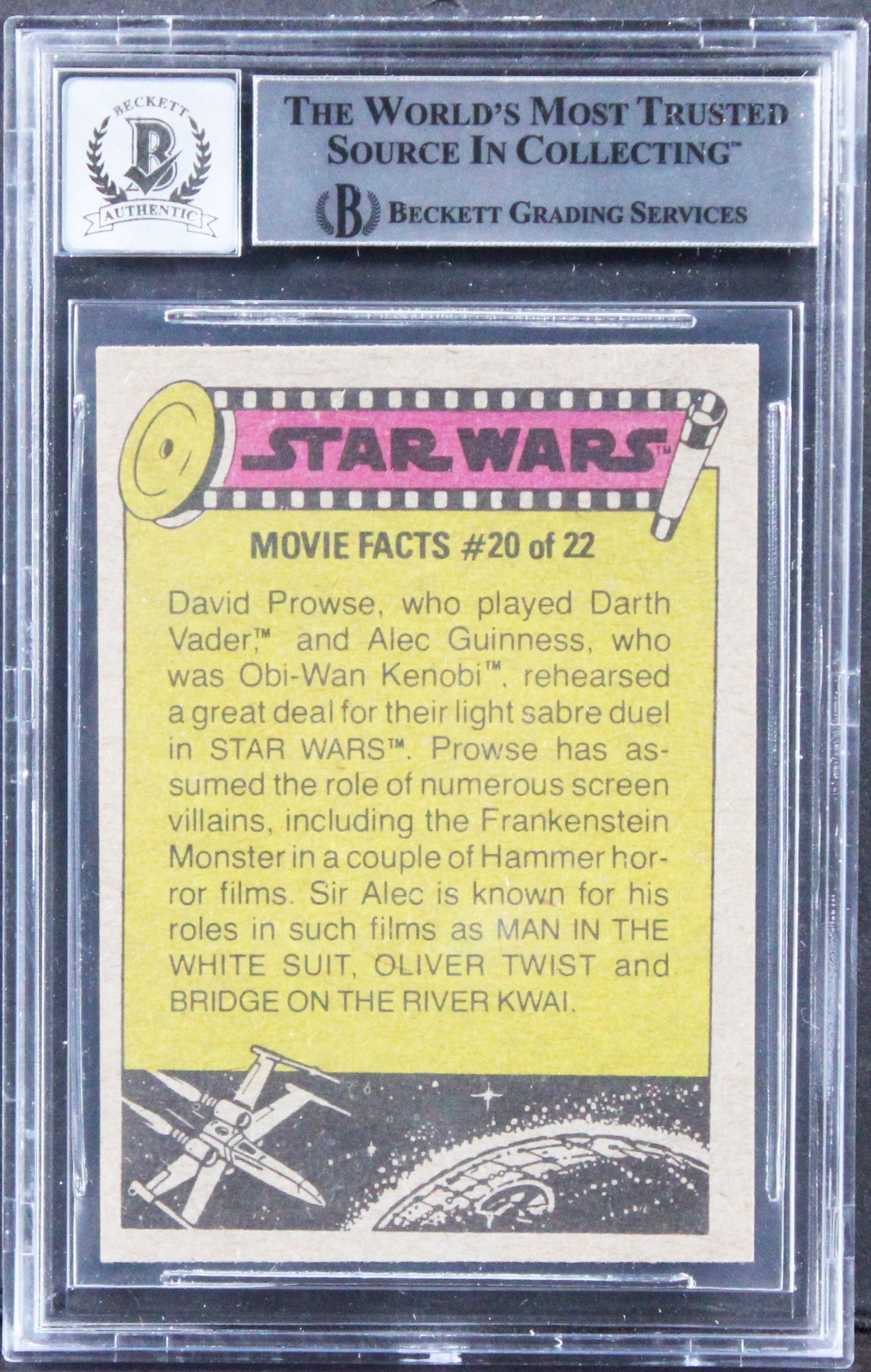 Star Wars (2) Donaldson & Miller "Jawa" Signed 1977 Star Wars #296 Card BAS Slab