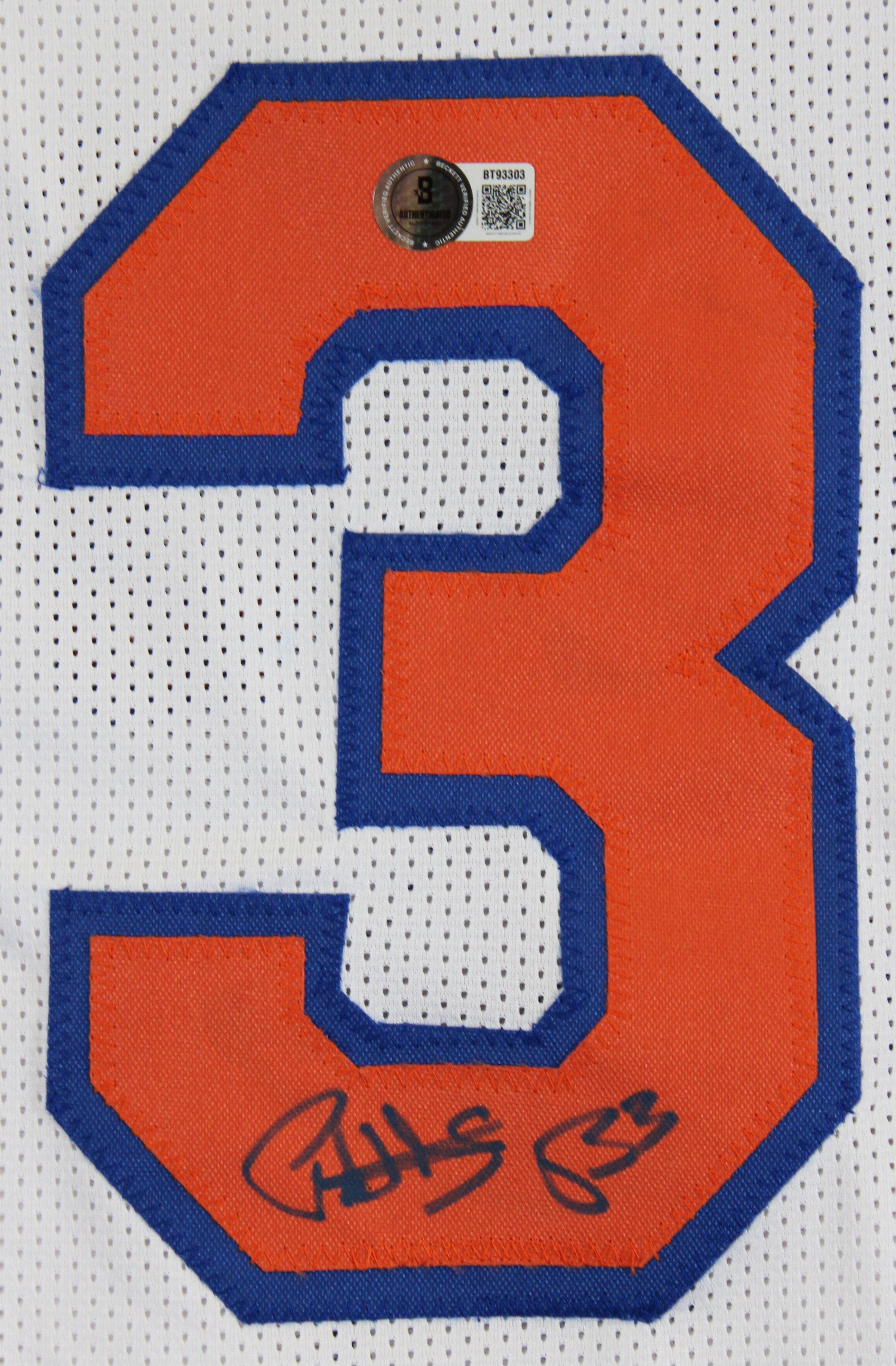 Patrick Ewing Authentic Signed White Pro Style Jersey Autographed BAS