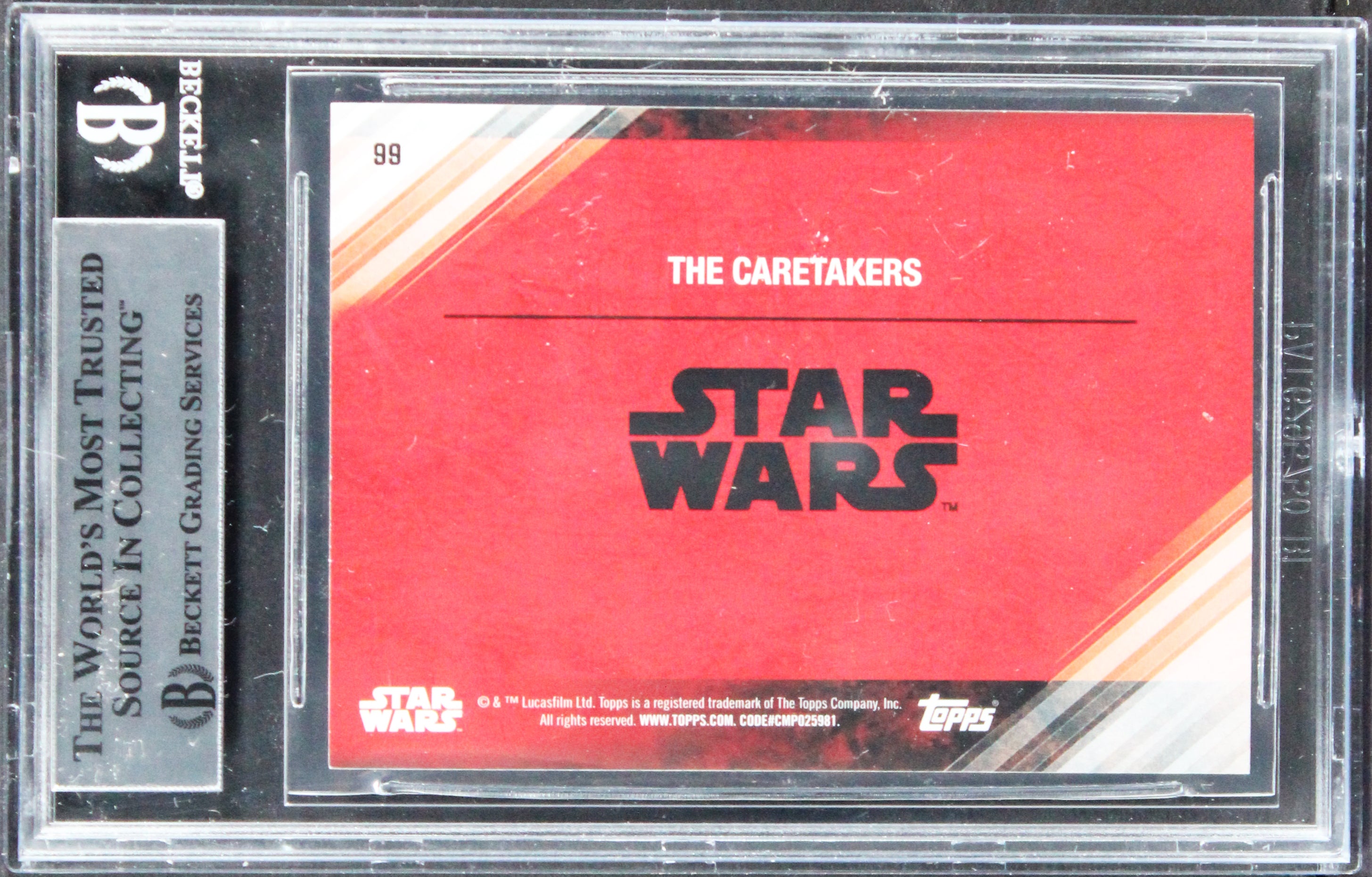 Star Wars (2) Kartwheel & Bond W/ Insc Signed 2017 SW TLJ Series 1 Card BAS Slab